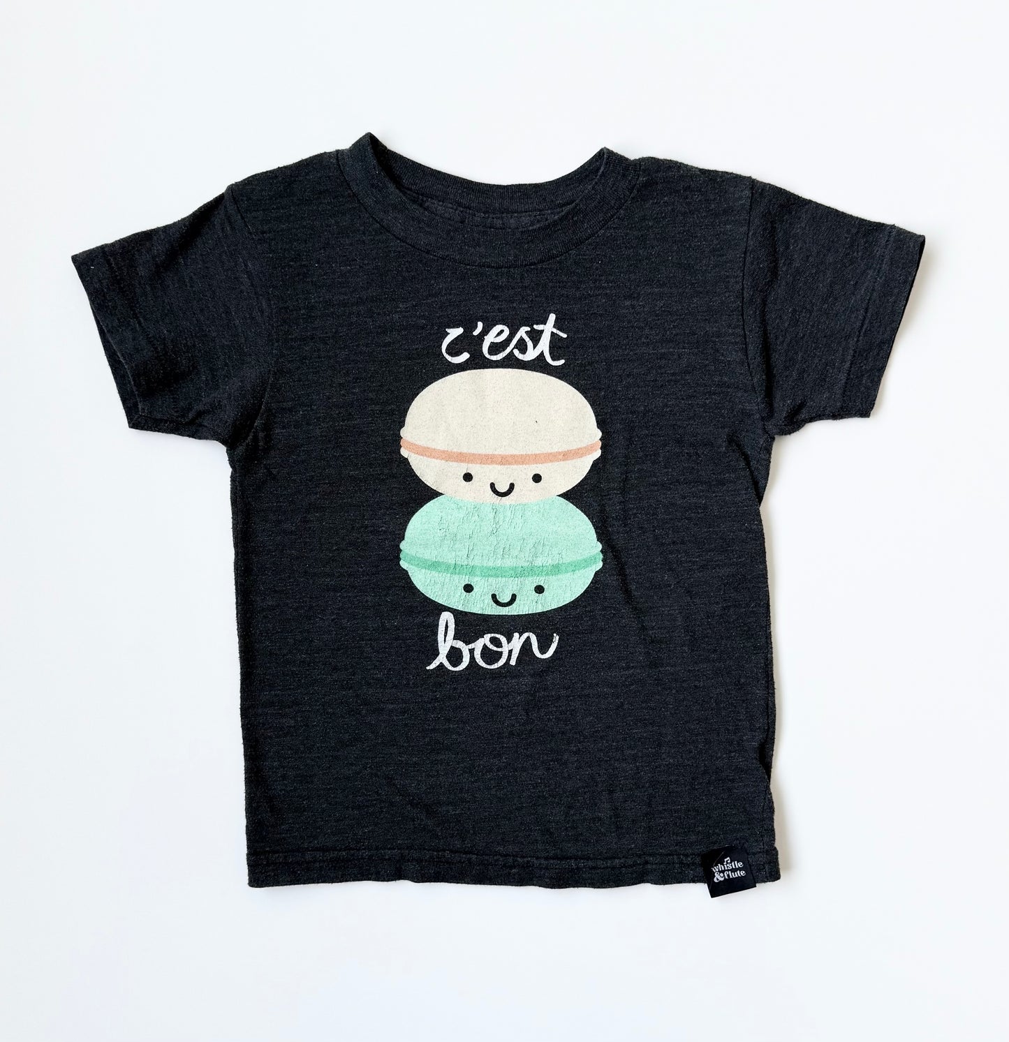 Whistle & Flute Dark Grey C’est Bon Macaroons T-Shirt (2T)