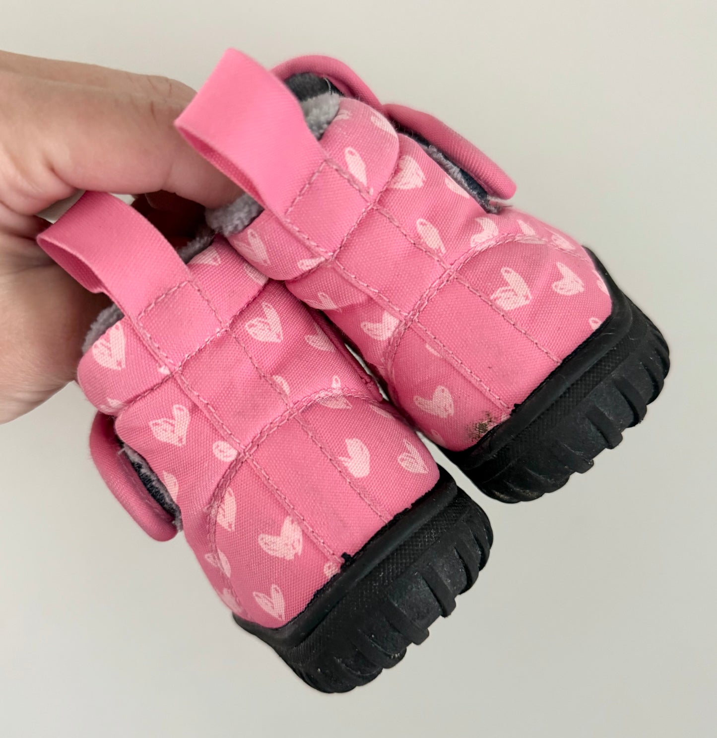 Jan & Jul Insulated Pink Hearts Ankle Boots (4)