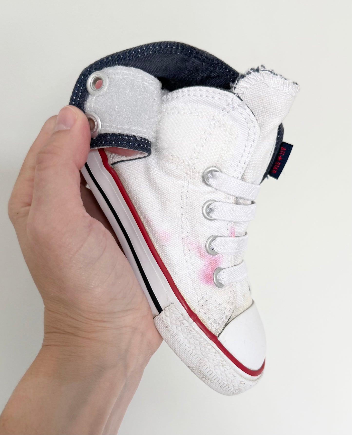 Converse White High Top Stretch Lace & Velcro Sneakers (8)