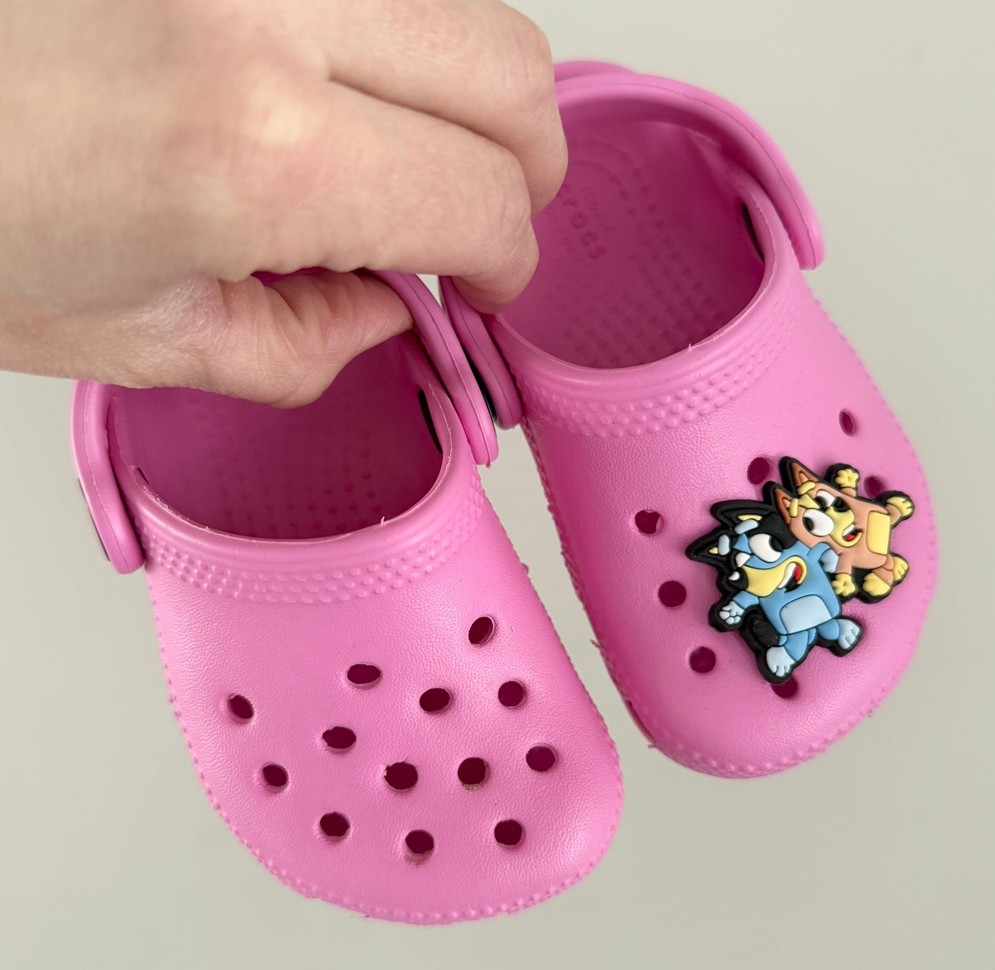 Crocs Pink Slip On Clog With Bluey Jibbitz (5)