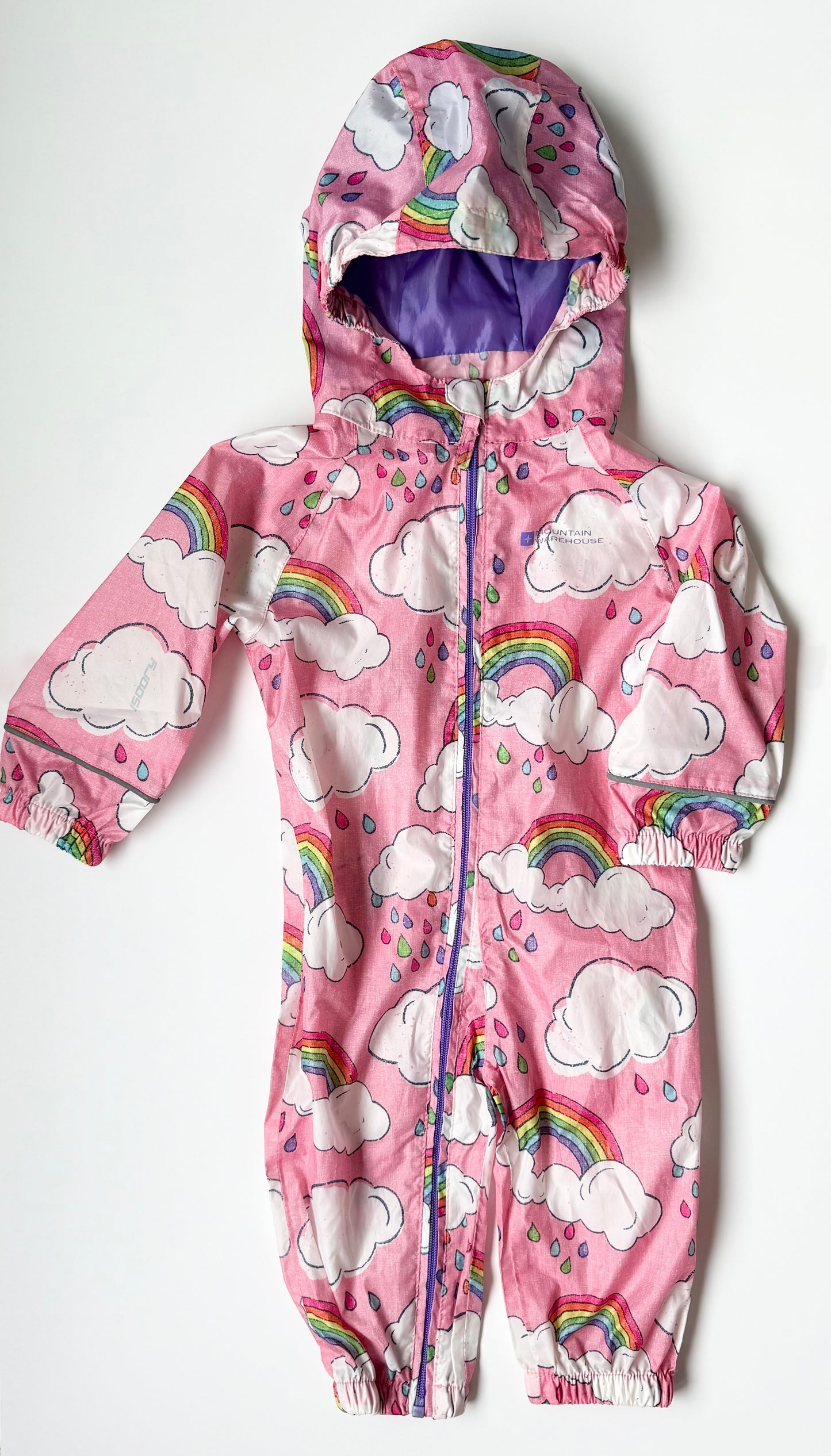 Mountain Warehouse Pink Rainbows Rain Suit (9-12 Months)