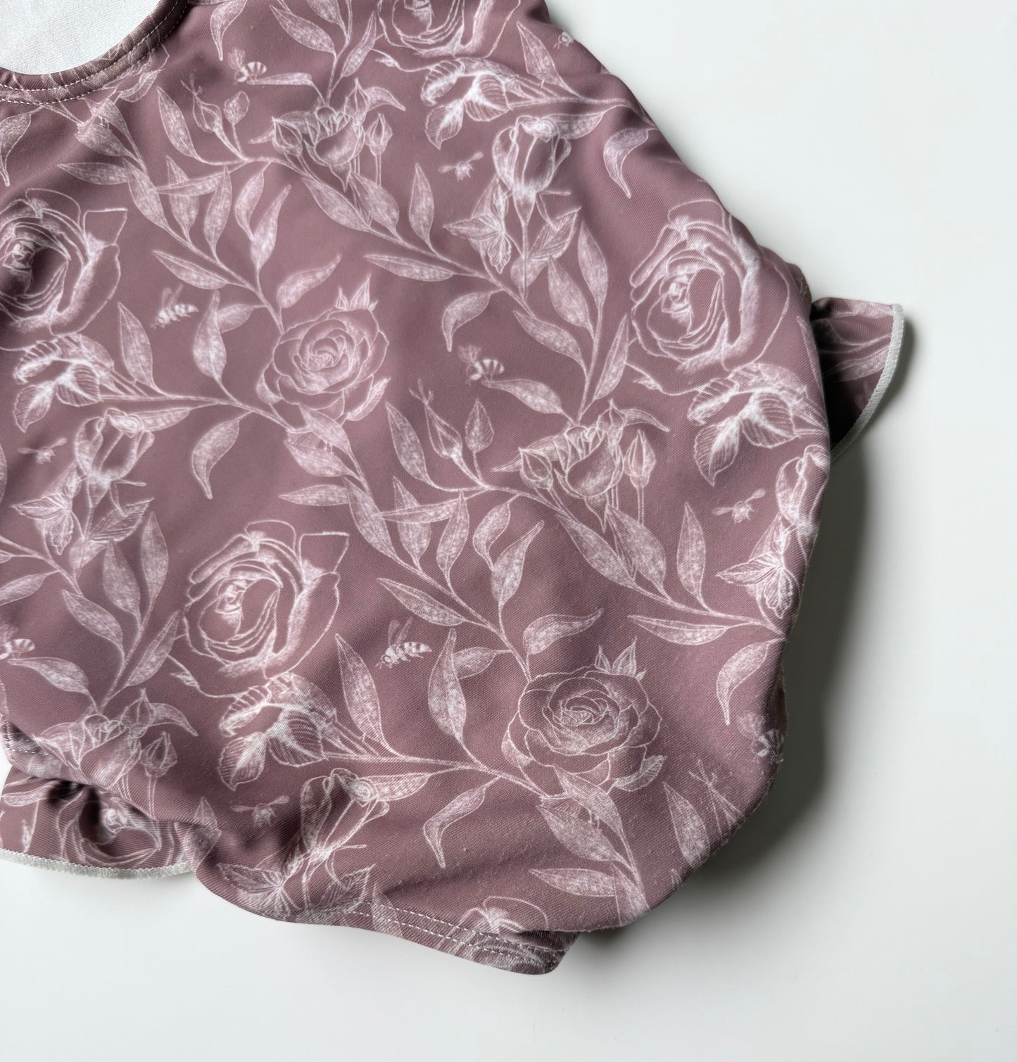 Current Tyed “The Noa” Purple Floral One Piece Ruffle Rashguard Swimsuit (12-18 Months)