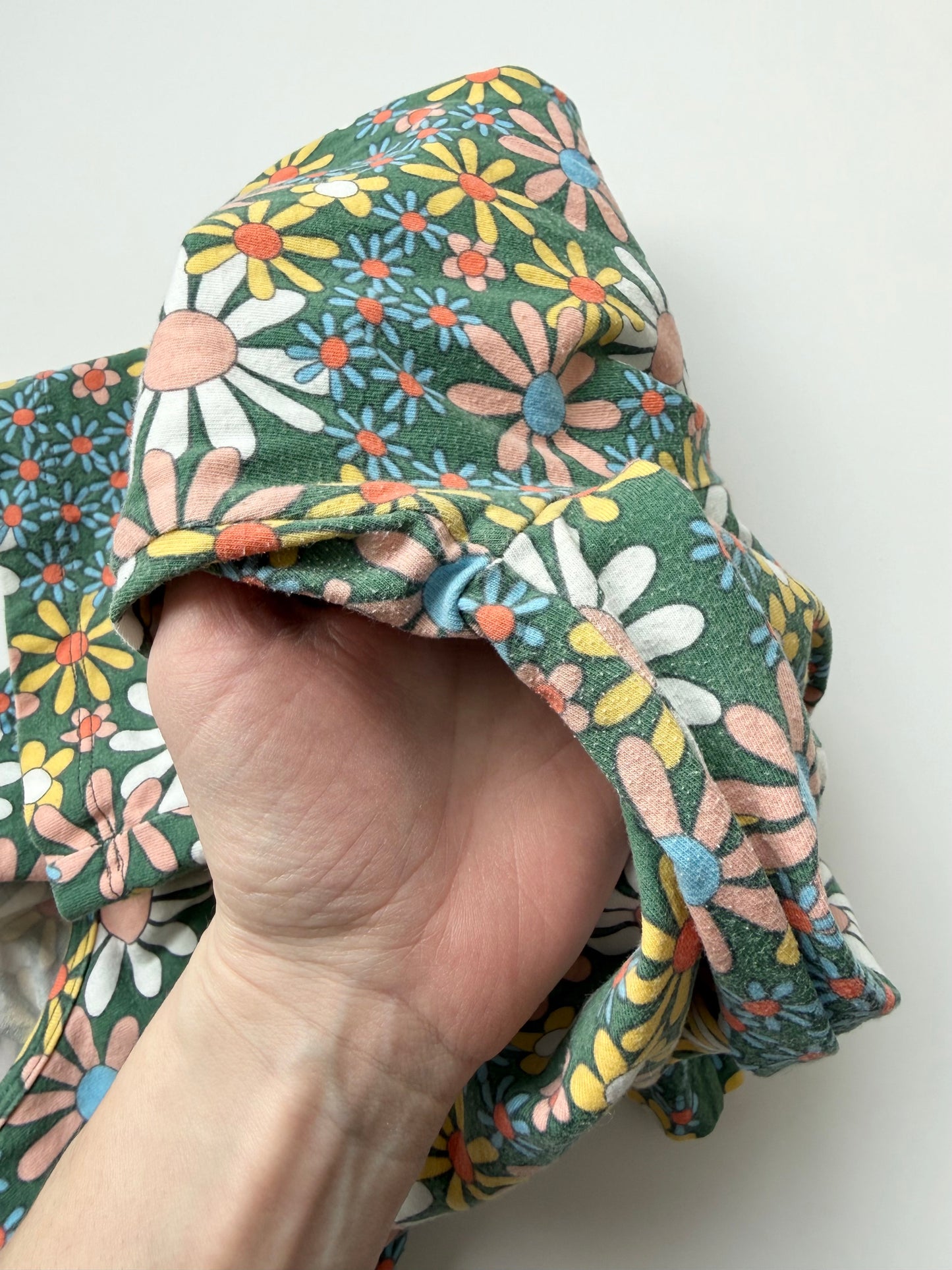 Alice + Ames Green Retro Floral Tank Jumpsuit (4 Years)
