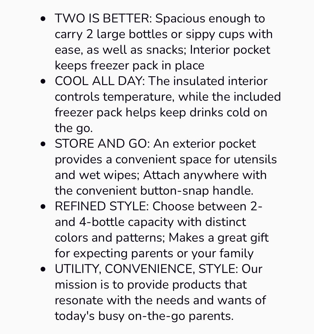 JJ Cole Bottle Cooler Bag in Heather Grey