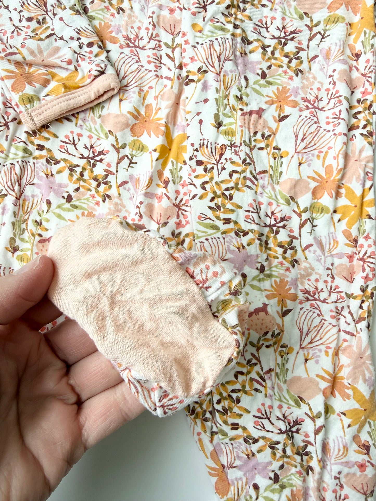 Magnetic Me Orange Dainty Spring Florals Sleeper (0-3 Months)