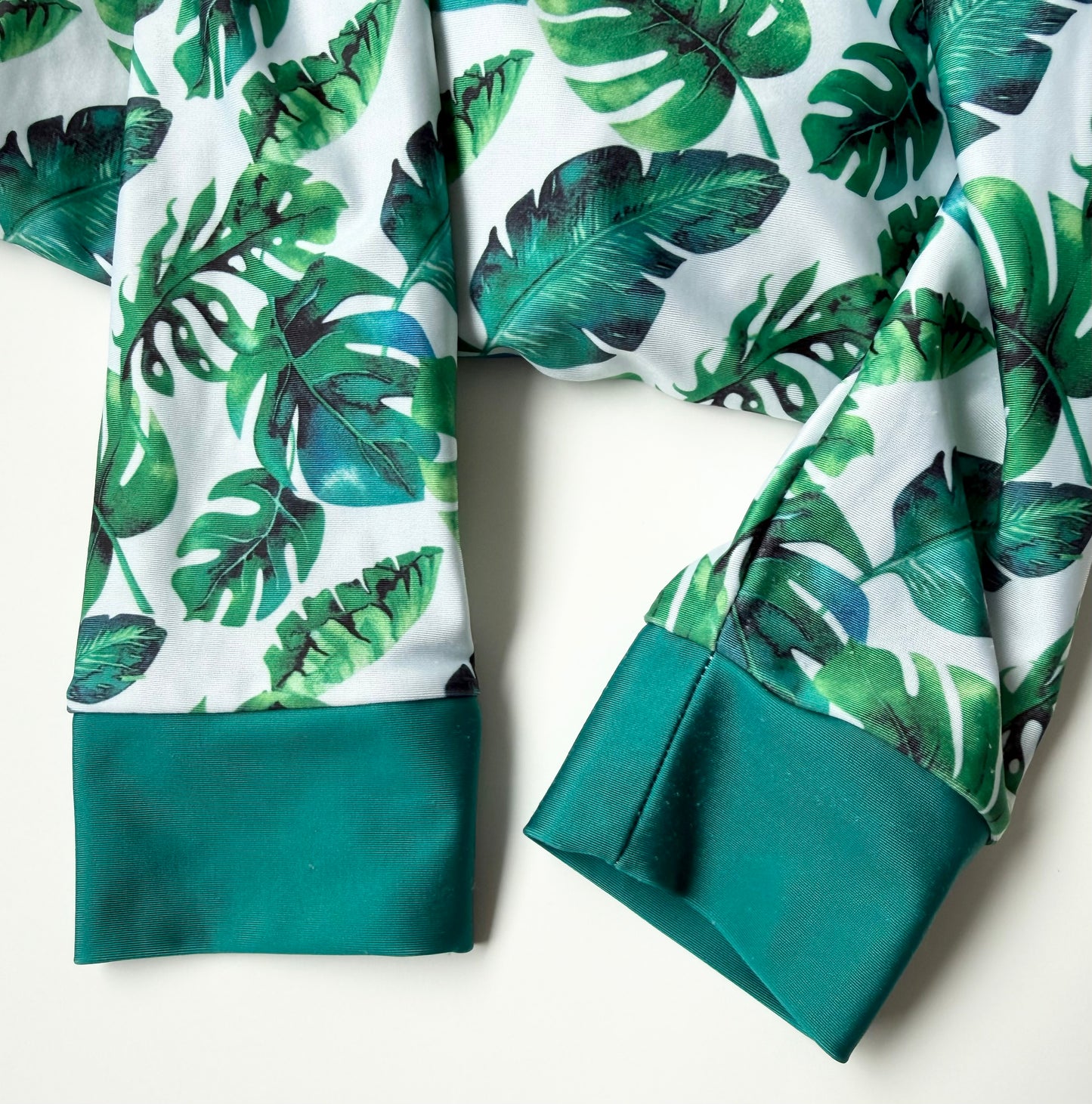 Honeysuckle Swim Green Jungle Leaves Full Coverage Sunsuit (3T)