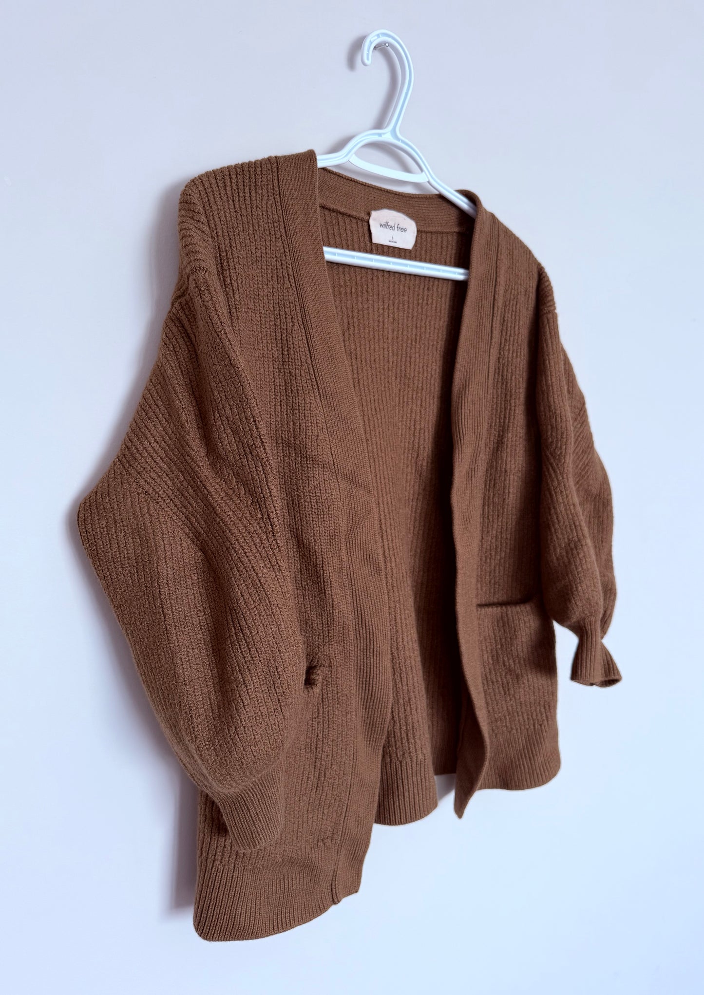 Women’s Wilfred Free Brown Unwind Knit Cardigan (Small)