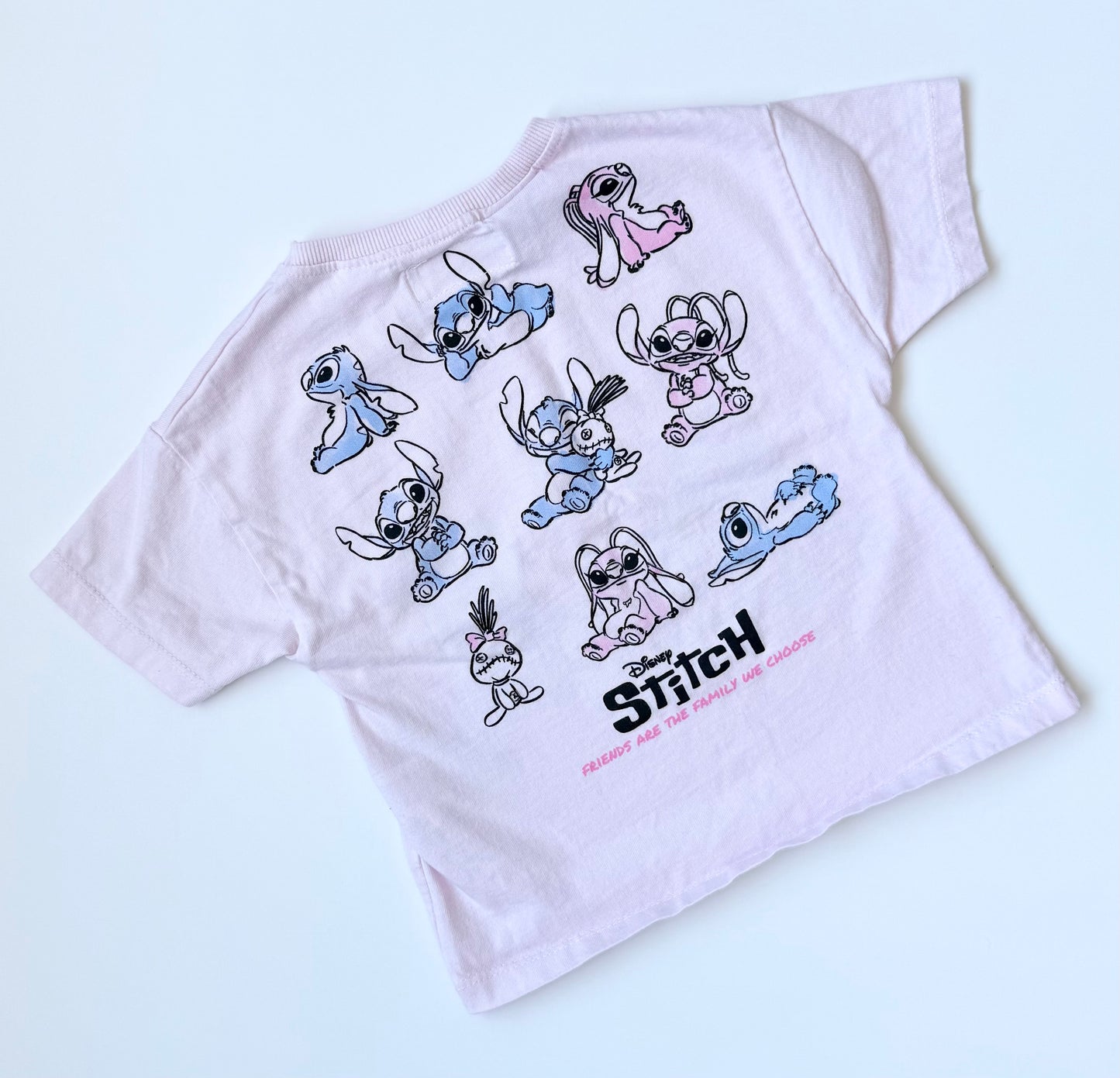 Zara x Disney Pink Stitch & Angel Love T-Shirt (2T)