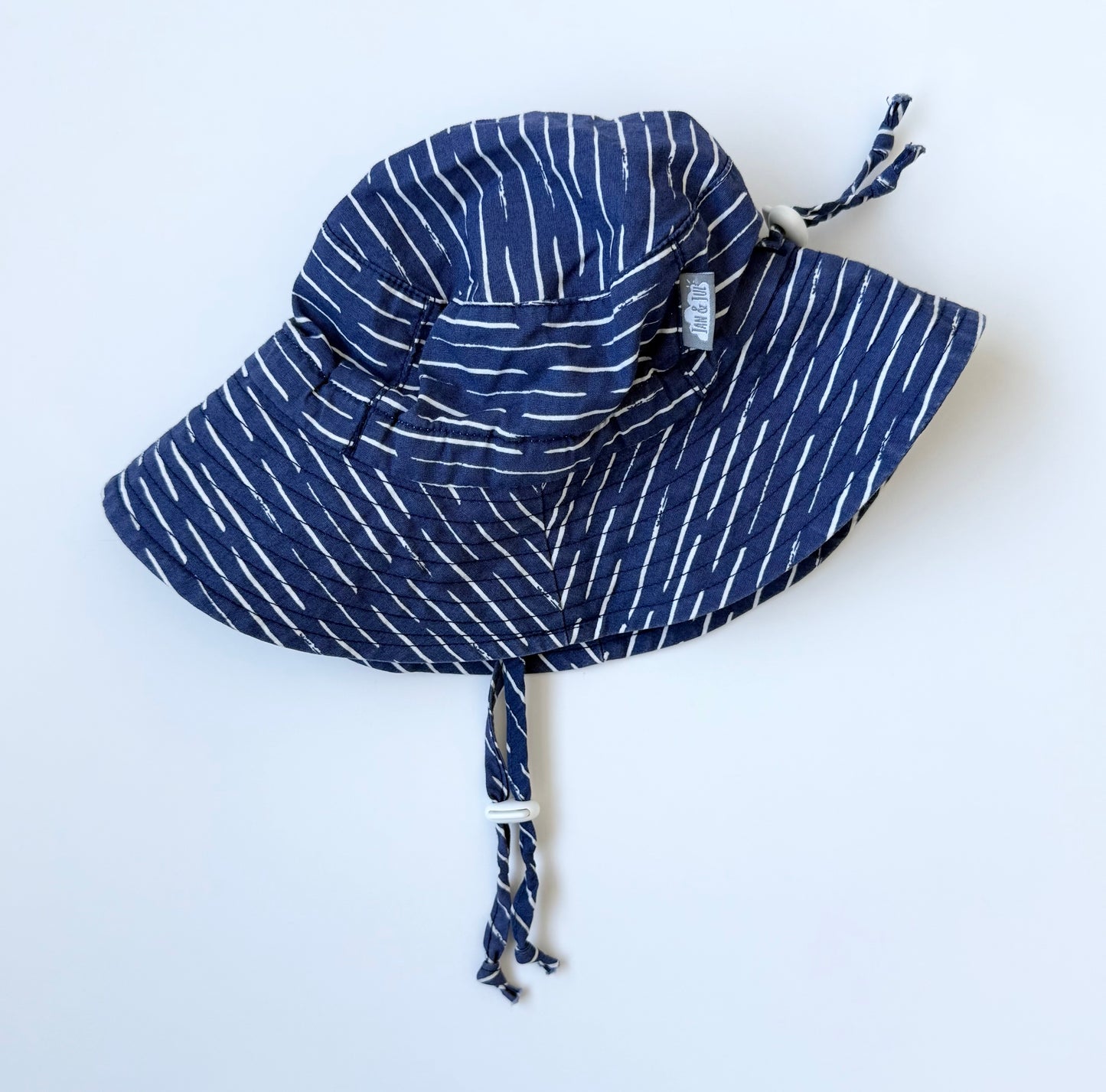 Jan & Jul Blue & White Stripped Sun Hat (0-6 Months - Small)