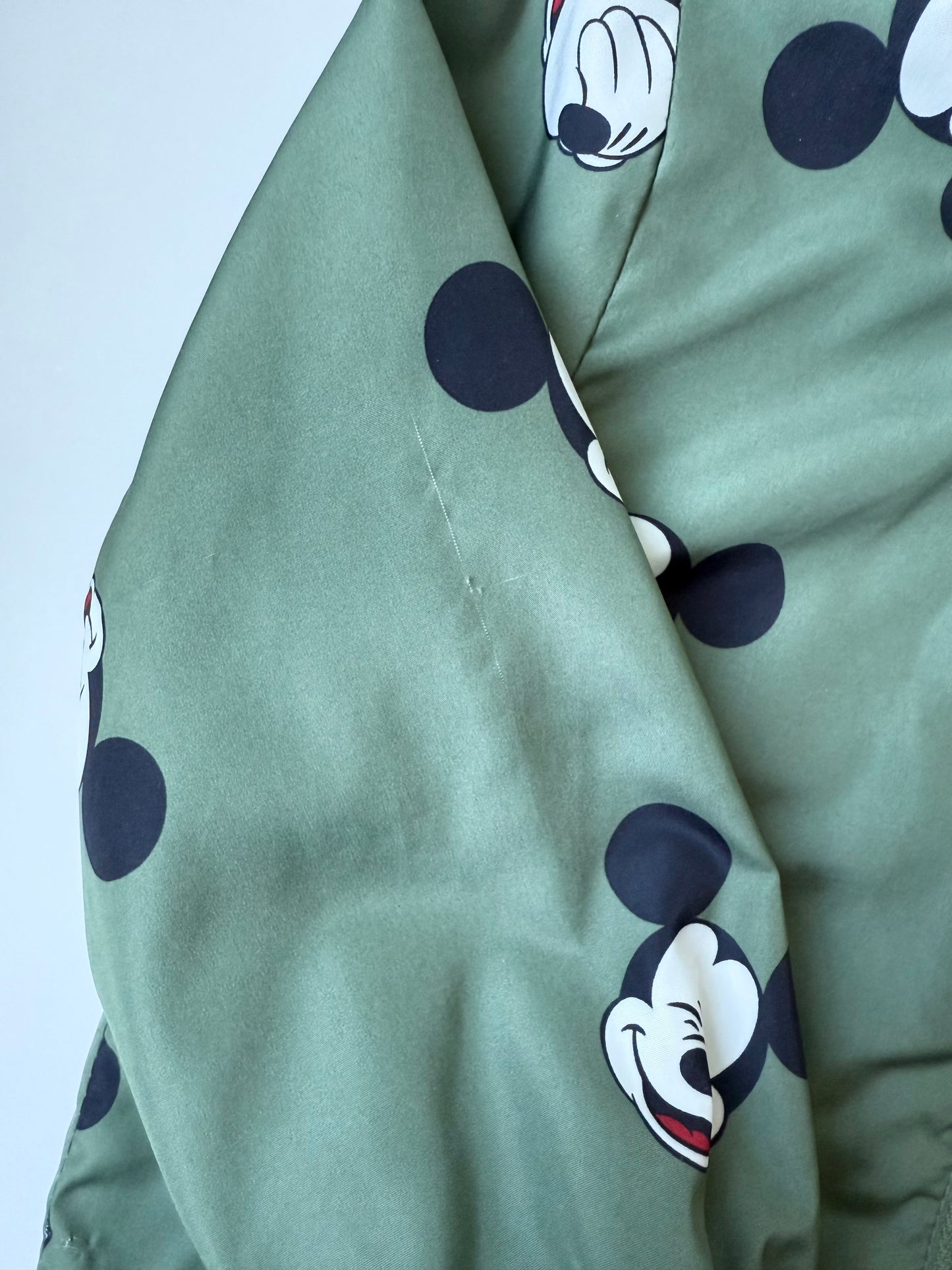 H&M x Disney Green Mickey Fleece Lined Wind Breaker (9-12 Months)
