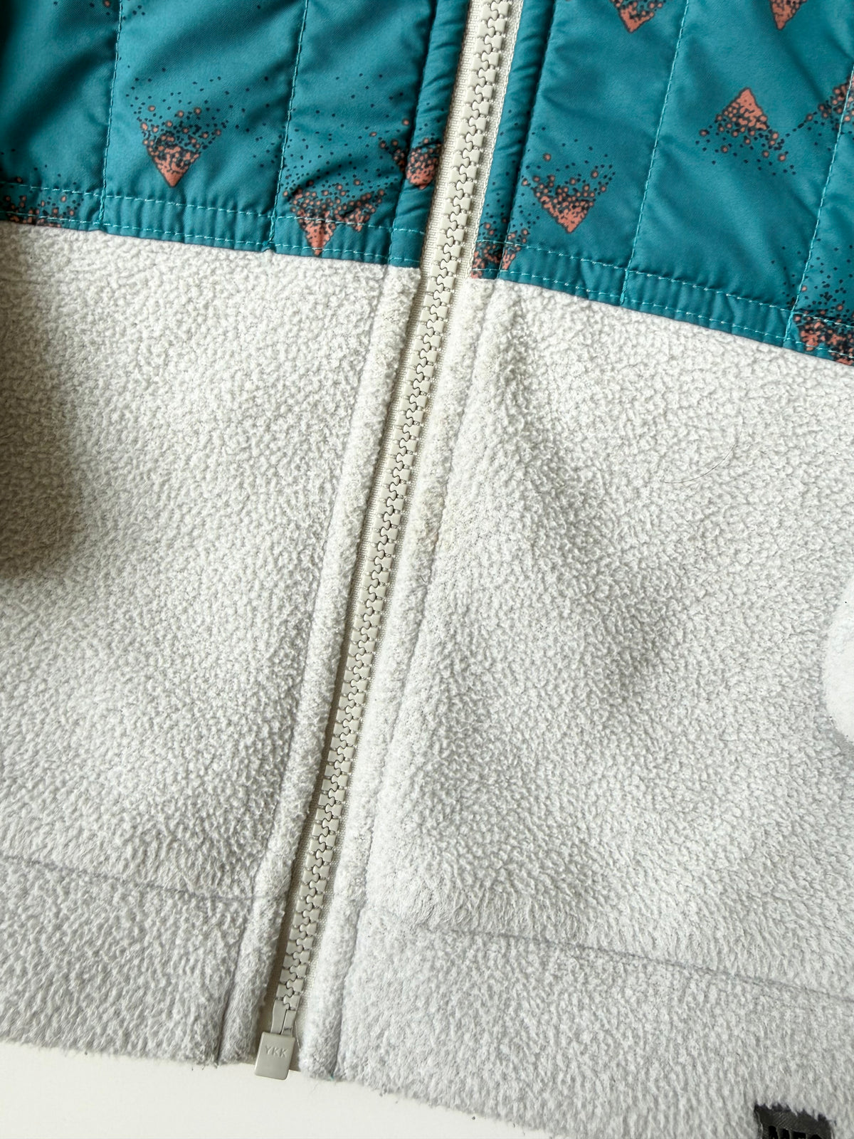 MEC Grey & Turquoise Mountains Hooded Fleece Zip Up (12 Months)