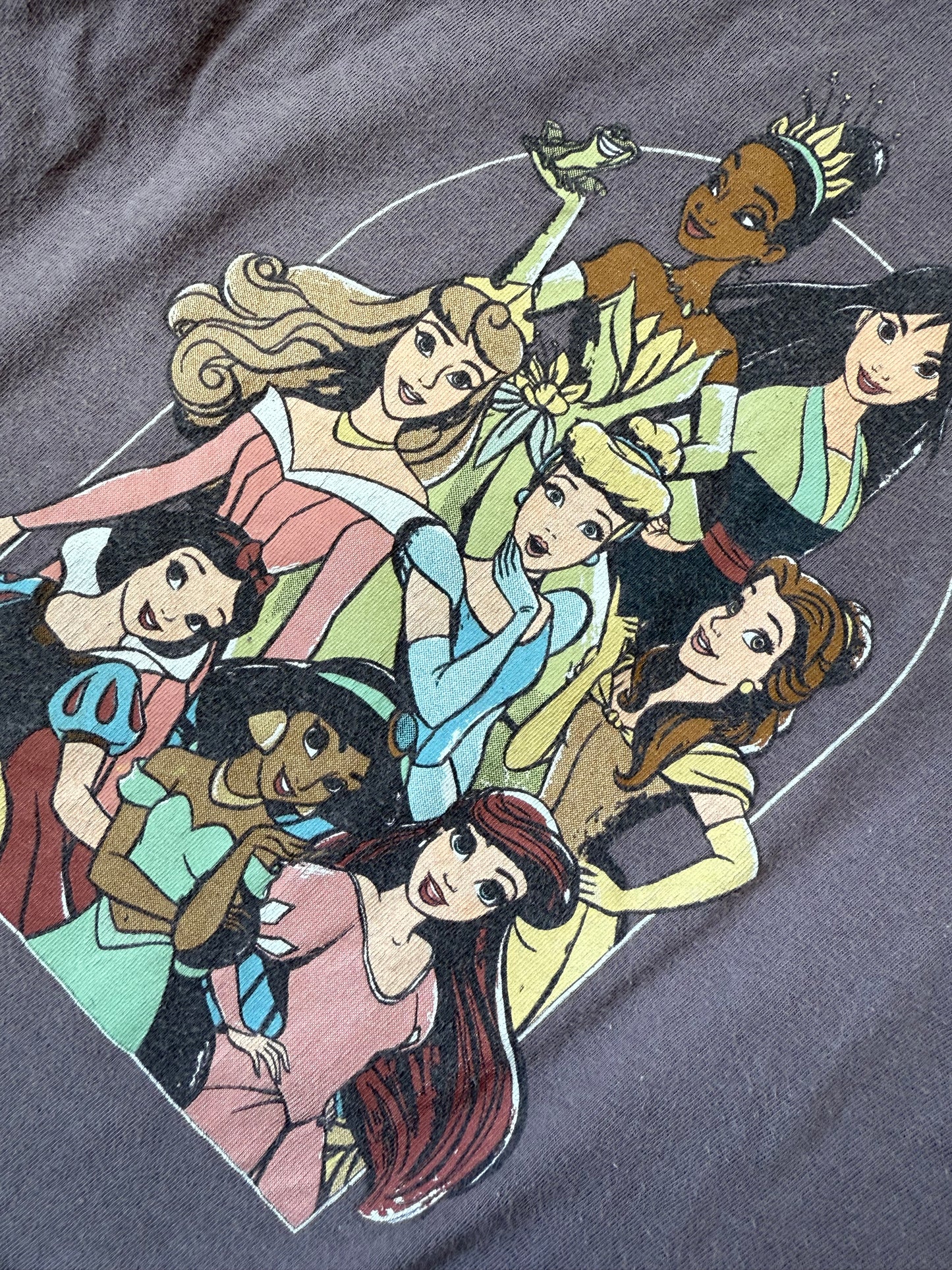 Old Navy Disney Grey/Purple Princess T-Shirt (3T)