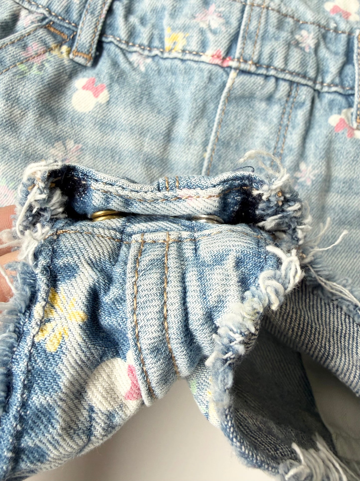 Baby Gap x Disney Minnie Mouse Jean Shorty Overalls (3 Years)