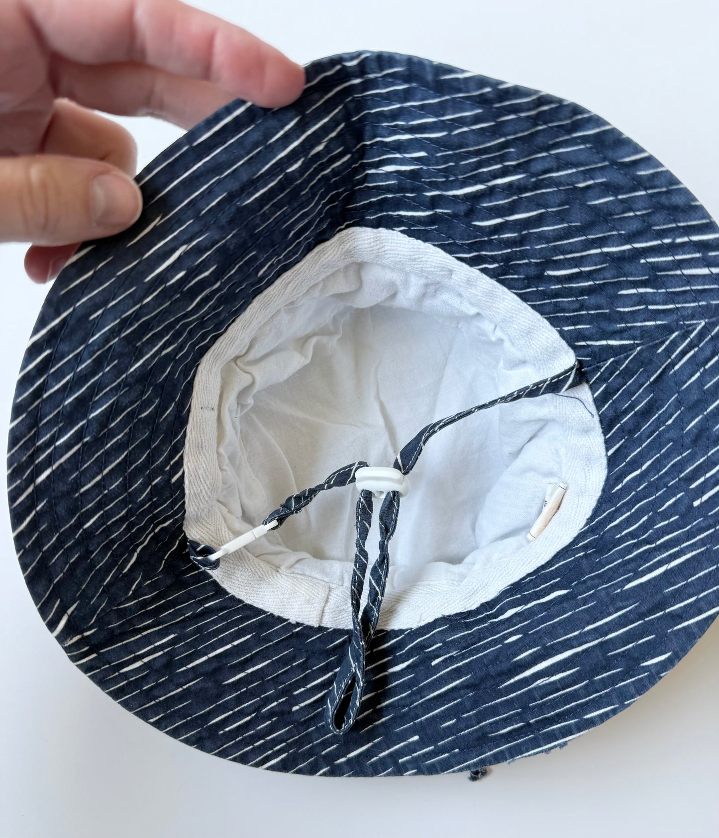 Jan & Jul Navy & White Stripes Sun Hat (0-6 Months)