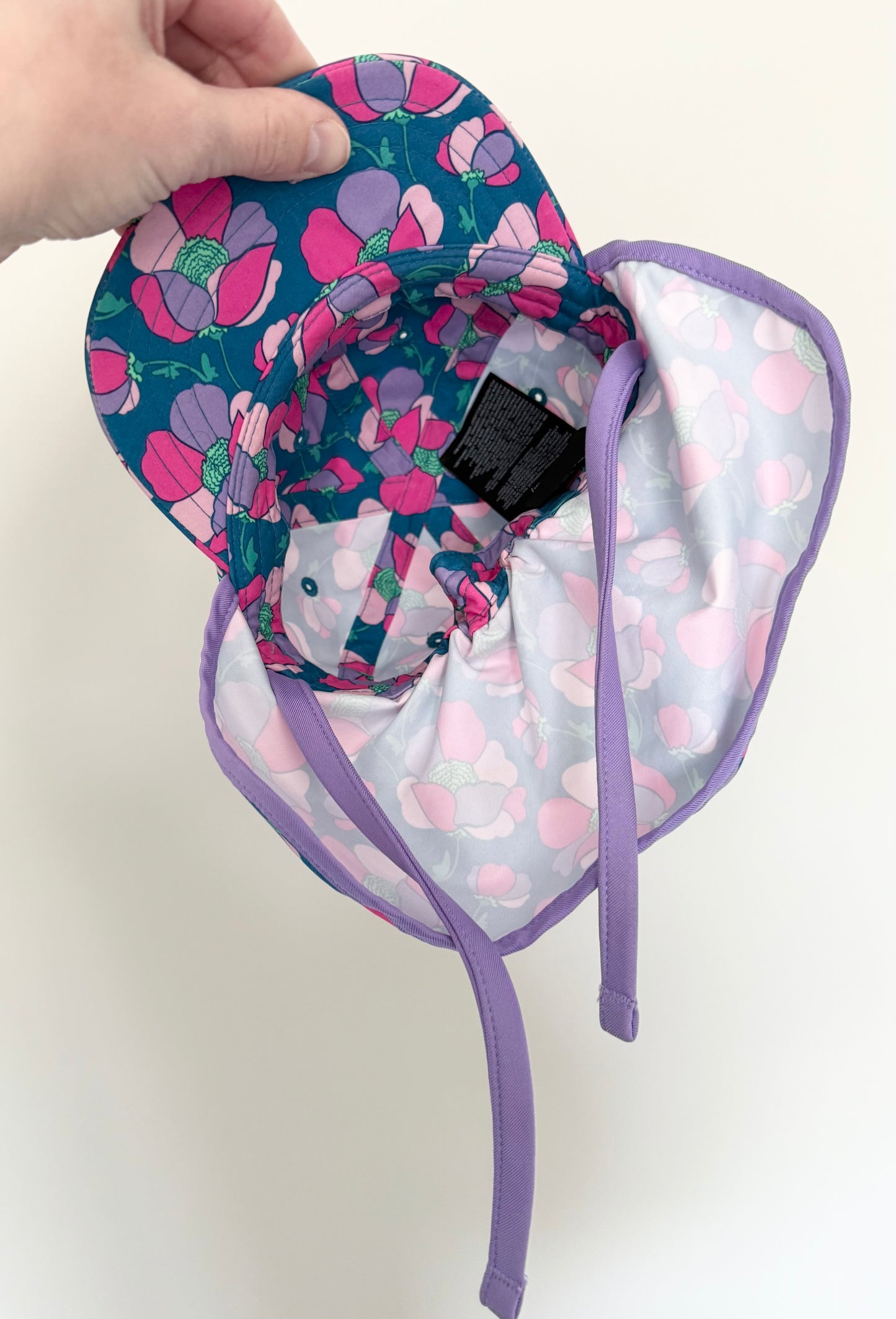 The North Face Littles Class V Sun Buster Hat in Purple Floral (6-24 Months)