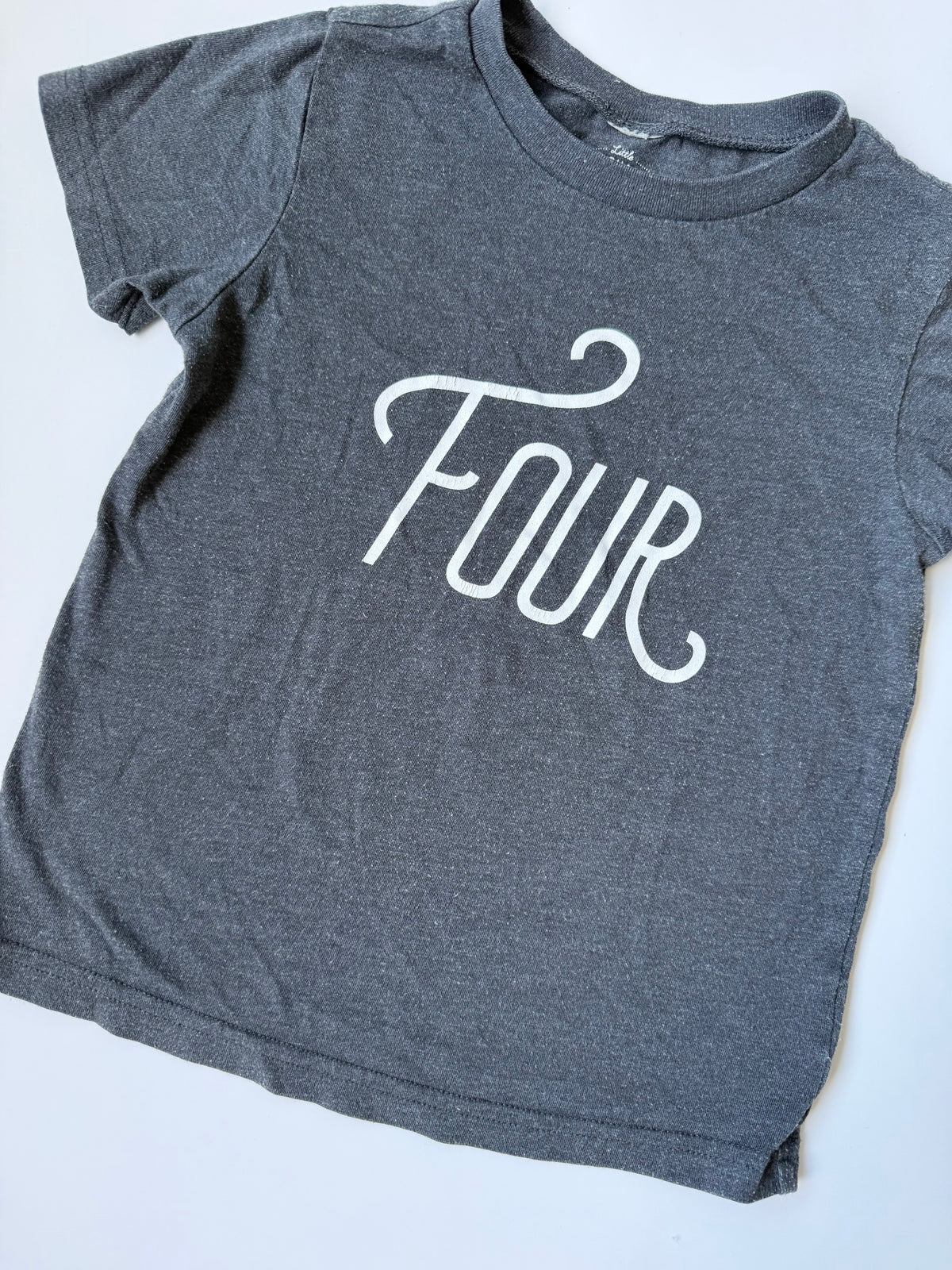 Little Orchard Grey “Four” T-Shirt (4T)