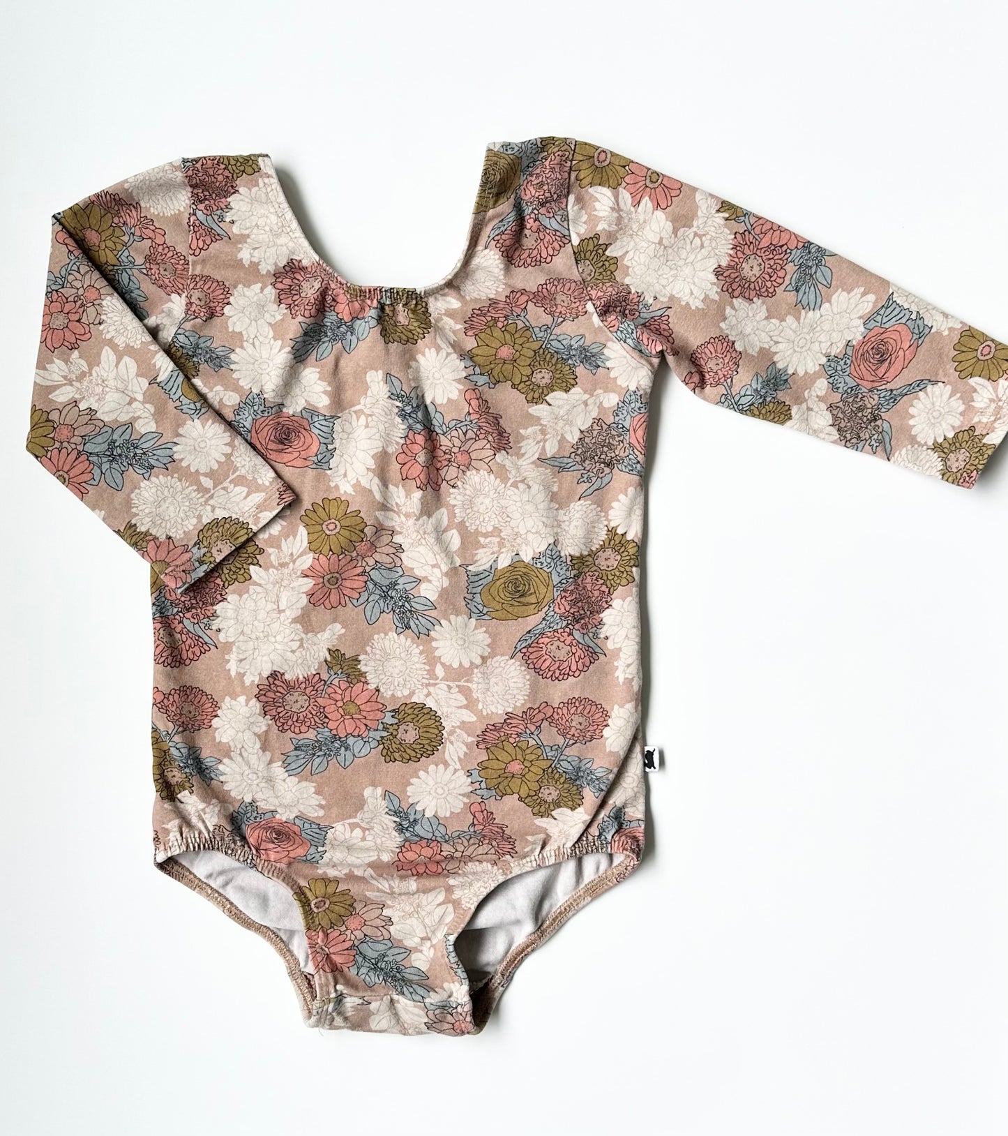 Little & Lively Tan Floral Leotard (5T/6T)