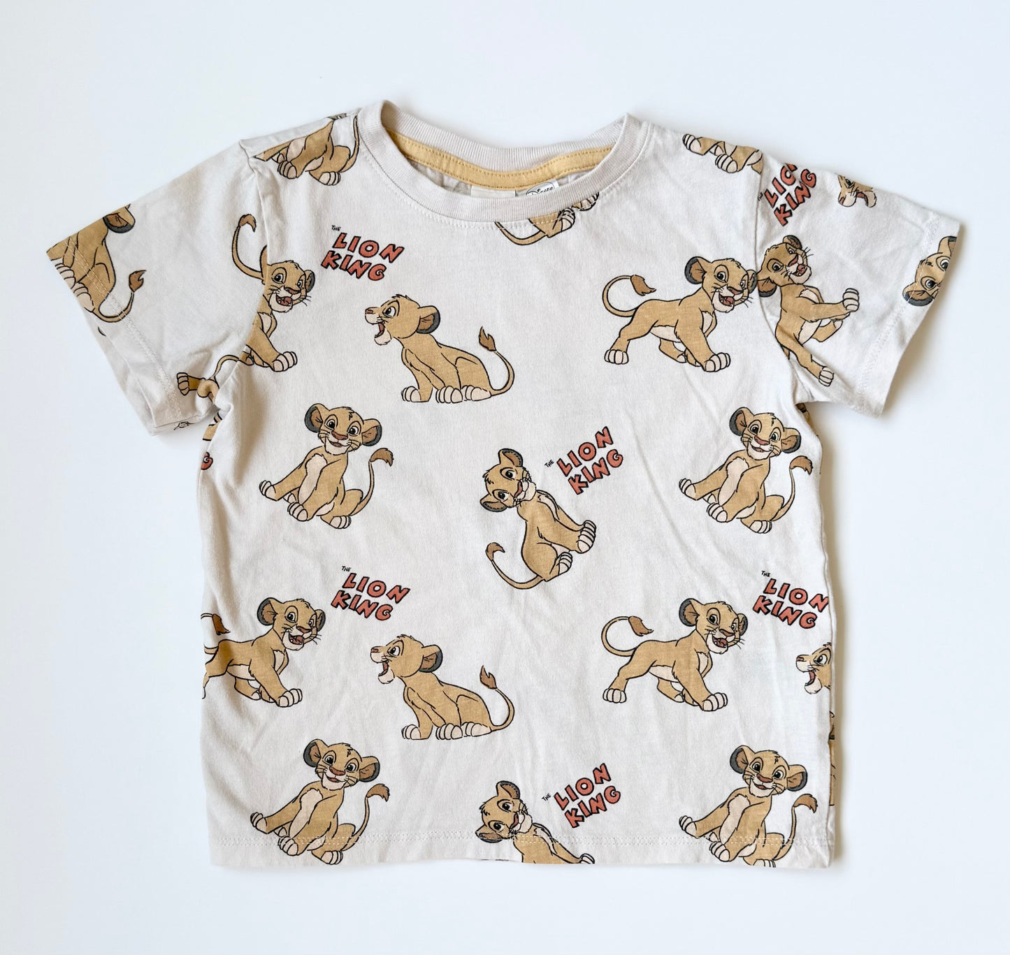 H&M x Disney The Lion King Light Beige Simba T-Shirt (3-4 Years)