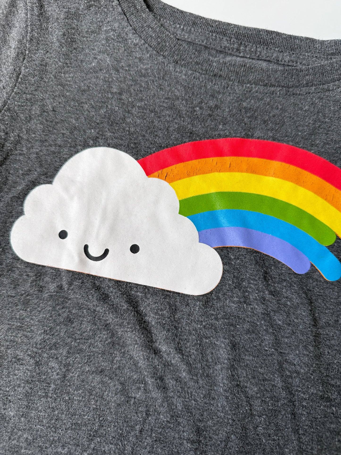 Whistle & Flute Dark Grey Cloud & Rainbow T-Shirt (5-6 Years)
