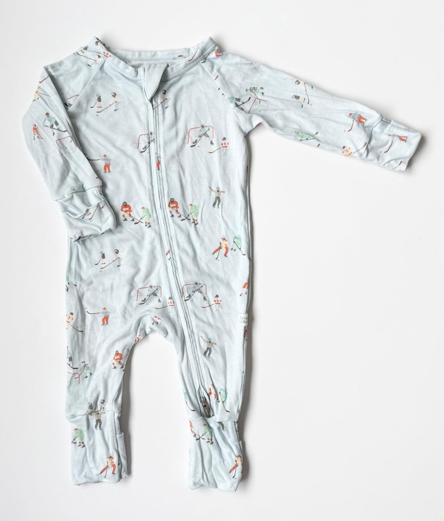 Loulou Lollipop Blue Hockey Sleeper Romper (0-3 Months)
