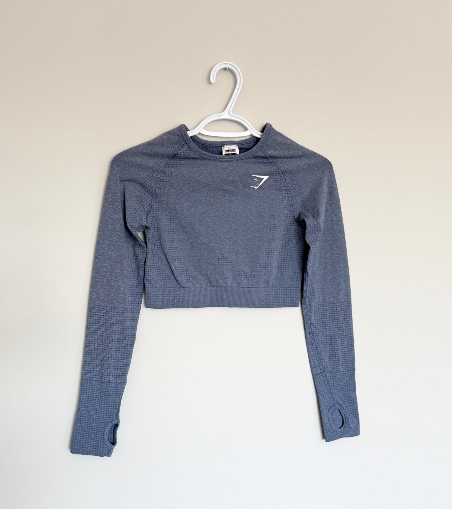 Women’s Gymshark Vital Seamless 2.0 Crop Top in Evening Blue Marl (Small)