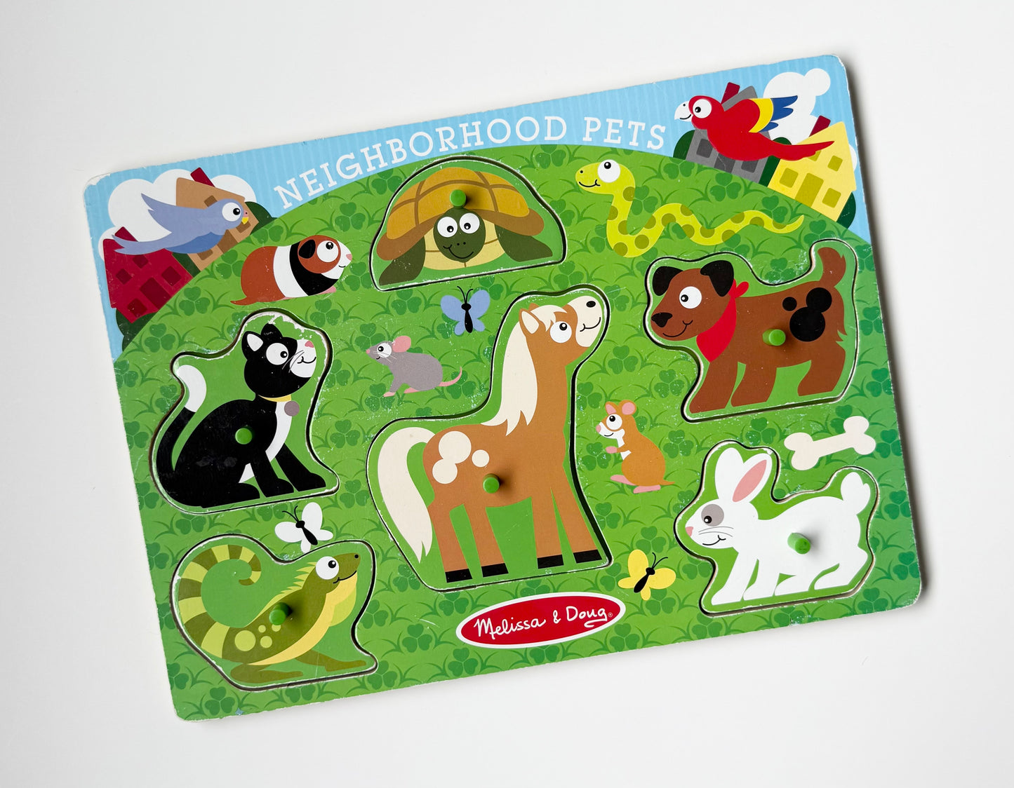 Melissa & Doug Neighborhood Pets Wooden Puzzle