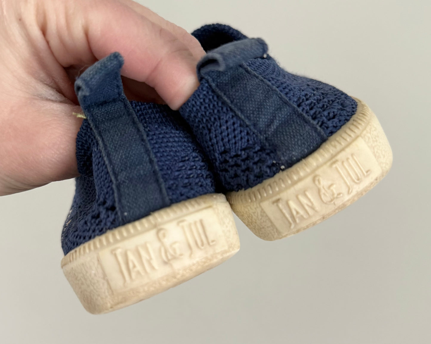 Jan & Jul Blue Knit Slip Ons (7)