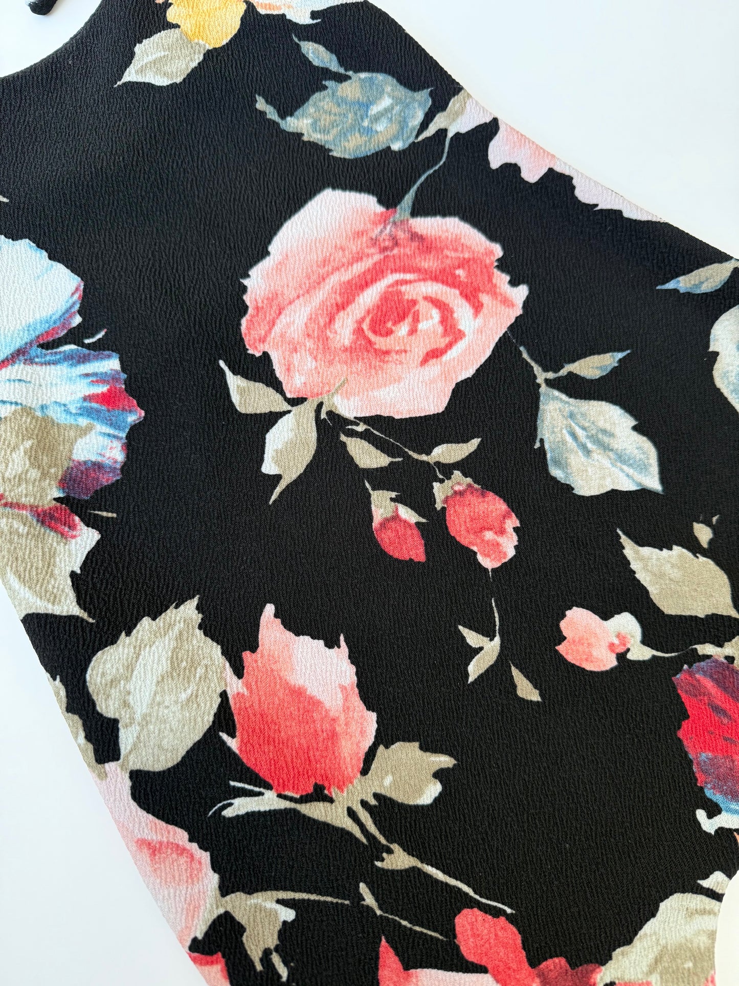 Alvina Sewing Handmade Dark Floral Tie Up Romper (3T)