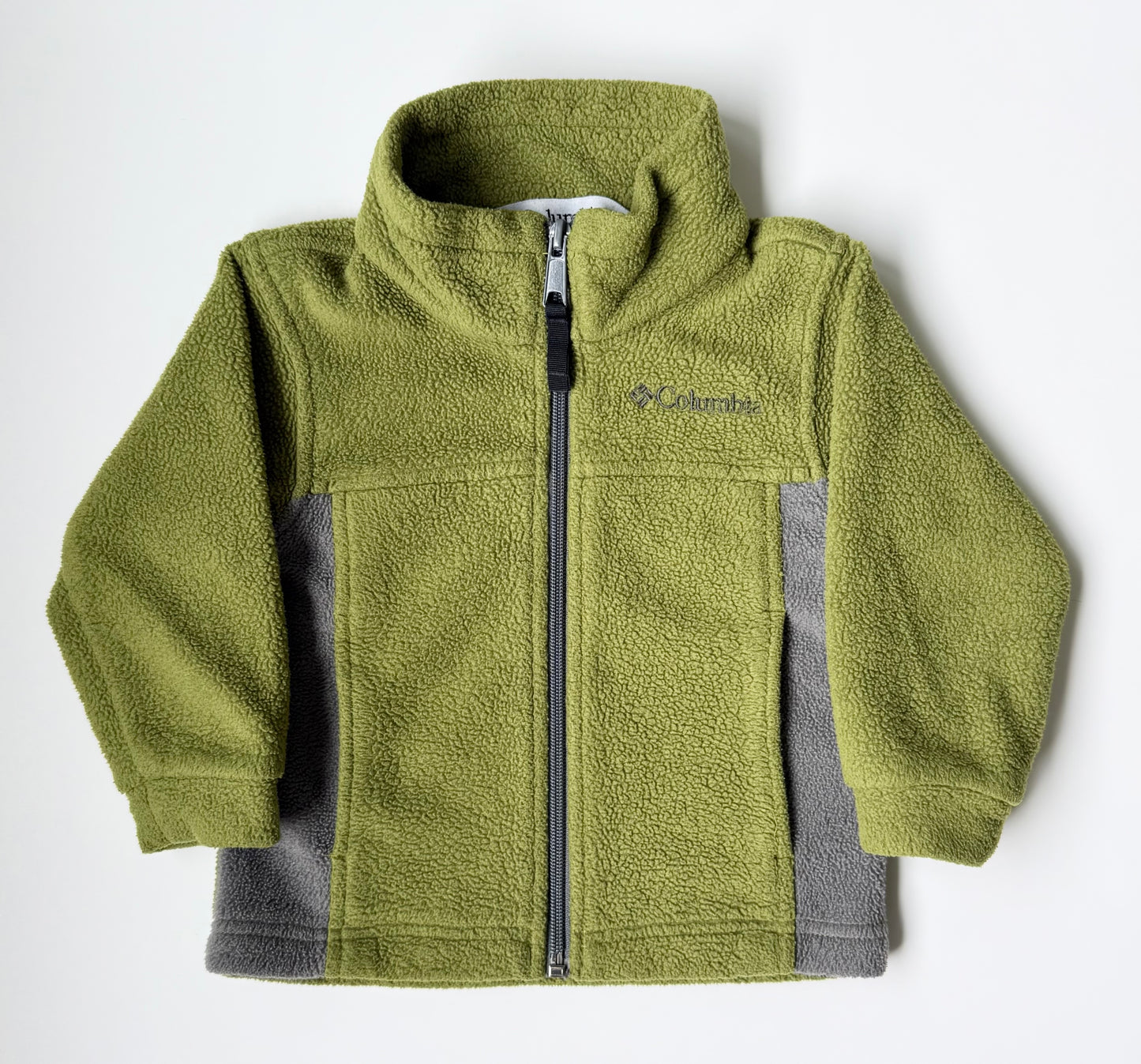 Vintage Columbia Green & Grey Fleece Zip Up (2T)