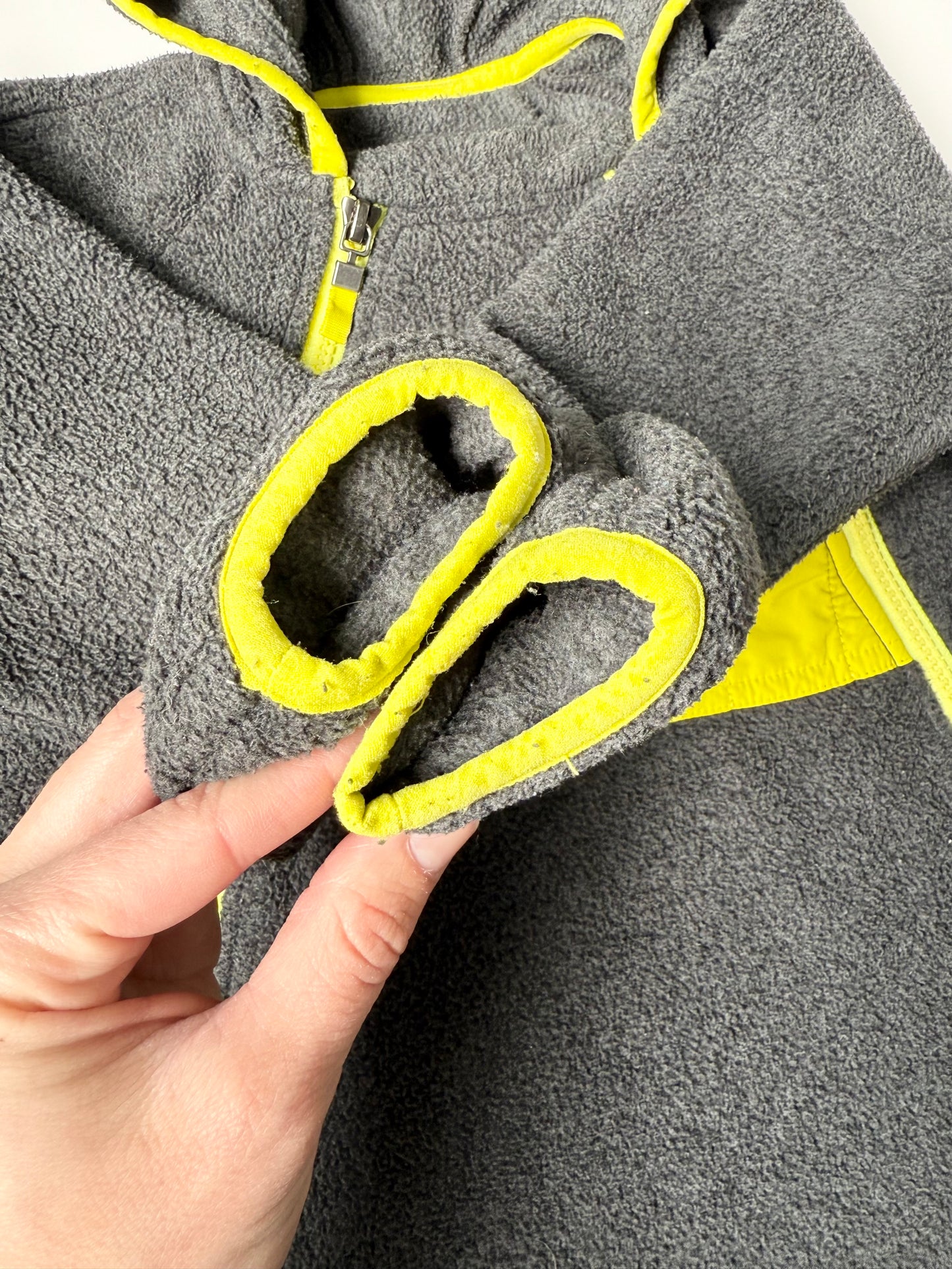 MEC Grey & Neon Yellow Fleece Bunting Suit (24 Months)