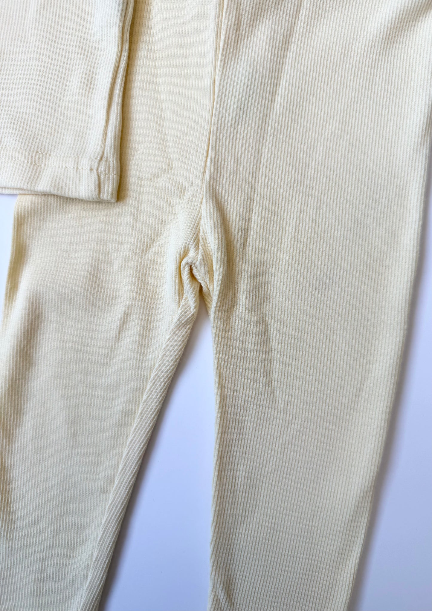 Never/Not Yellow Ribbed Long Sleeve & Leggings Set (6-12 Months)