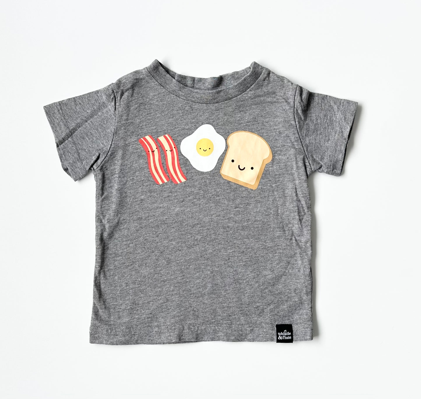 Whistle & Flute Breakfast Grey T-Shirt (6-12 Months)
