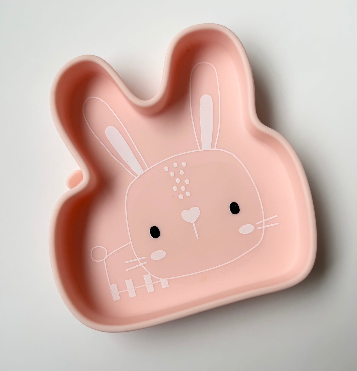 Loulou Lollipop Bailey Bunny Pink Suction Snack Plate