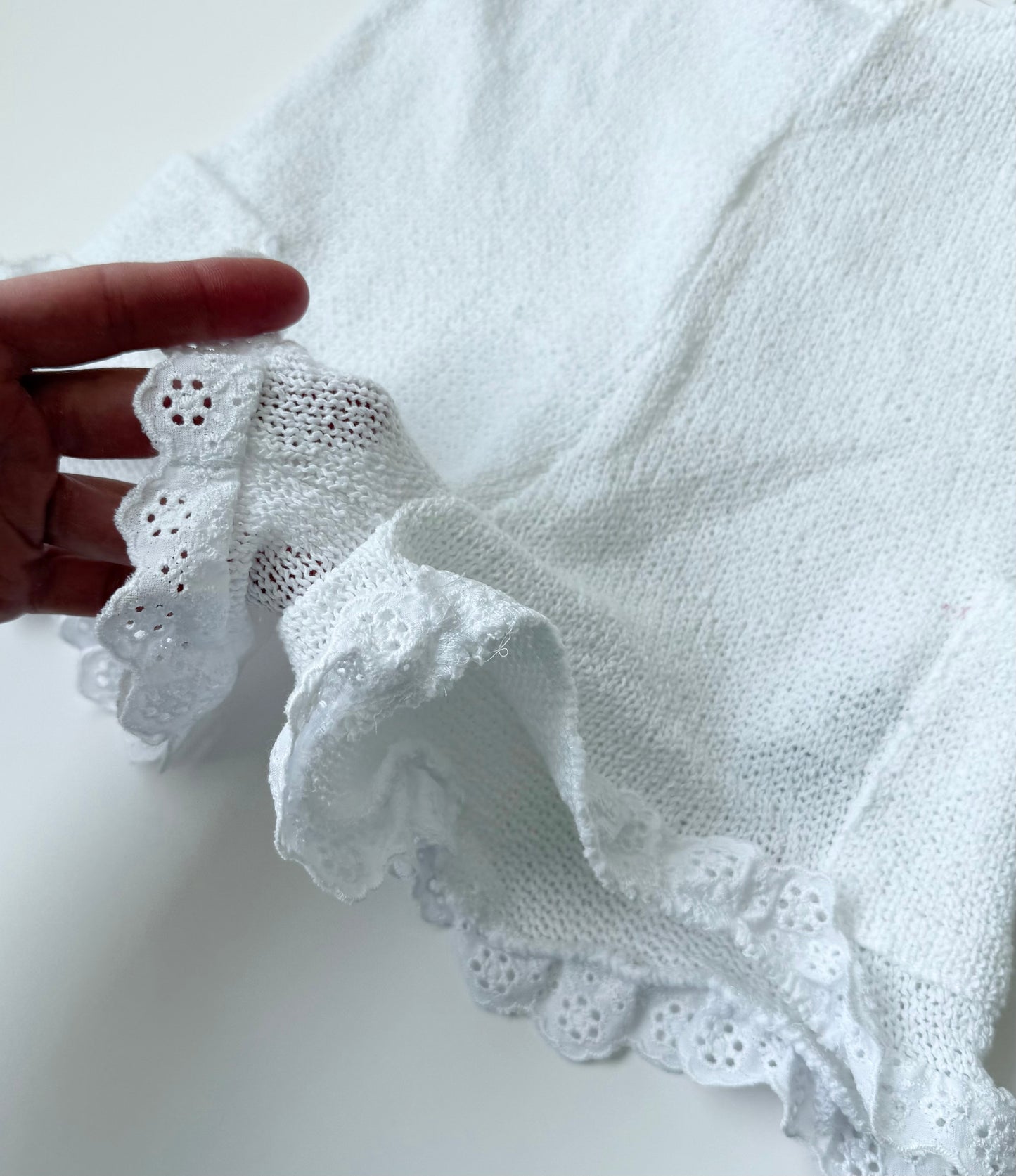 Zara White Knit Mesh Summer Romper - New (3-4 Years)