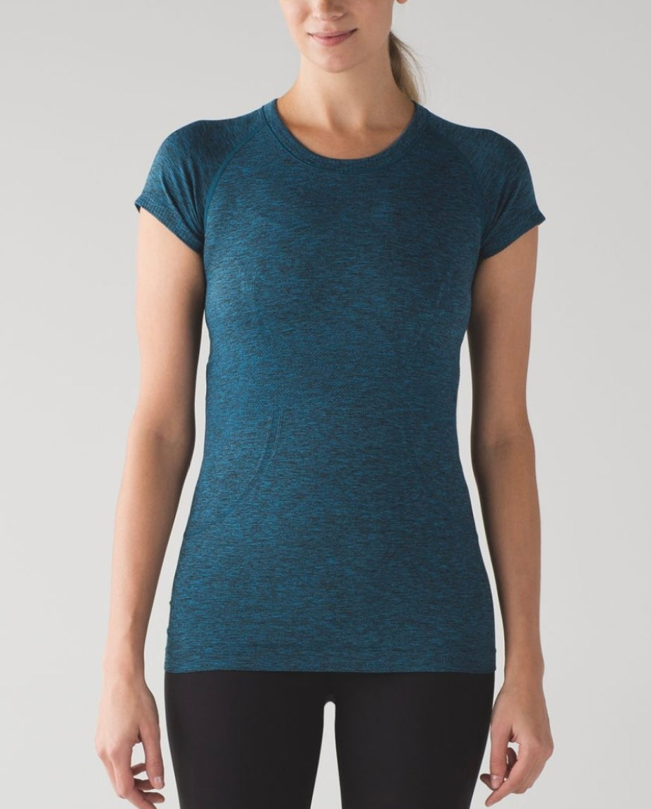 Women’s Lululemon Swiftly Tech Short Sleeve Crew in Capri Black (2-4)