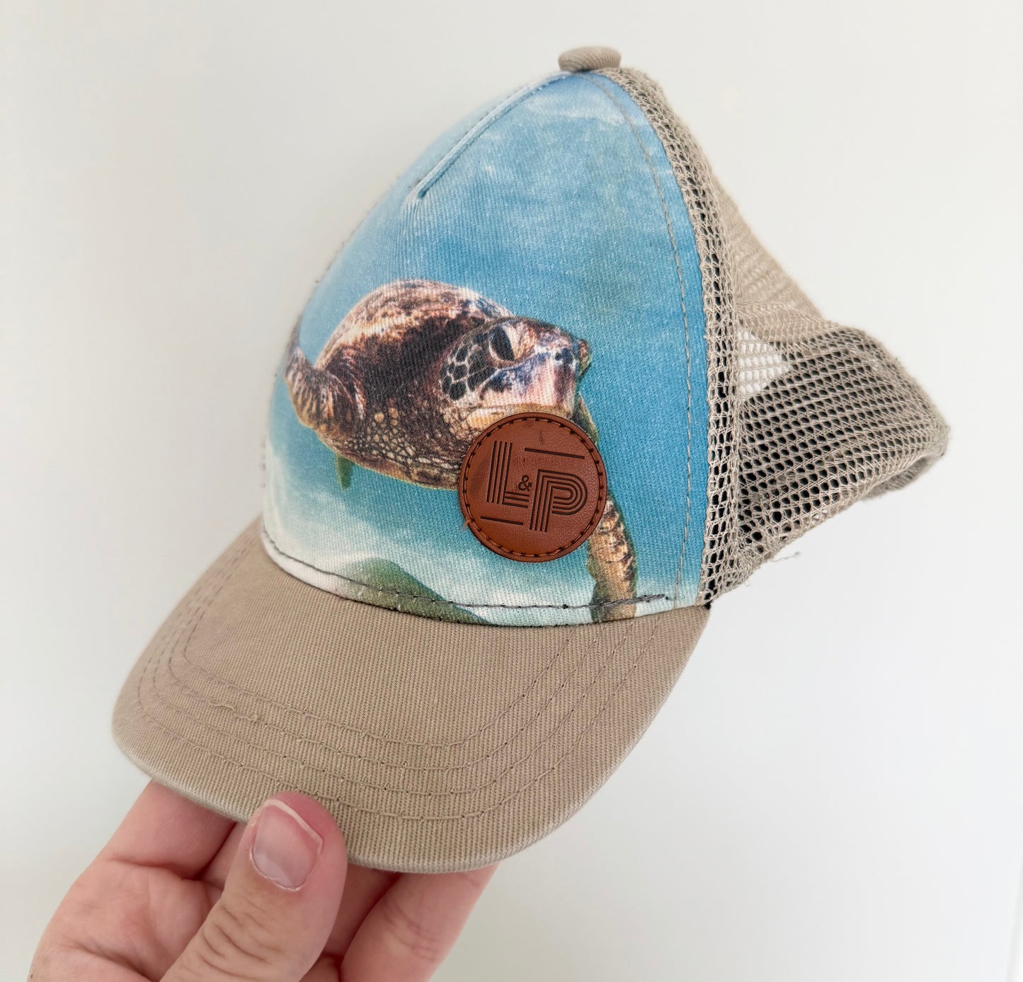 LP Apparel Tan Sea Turtle Snap Back Hat (6-24 Months)