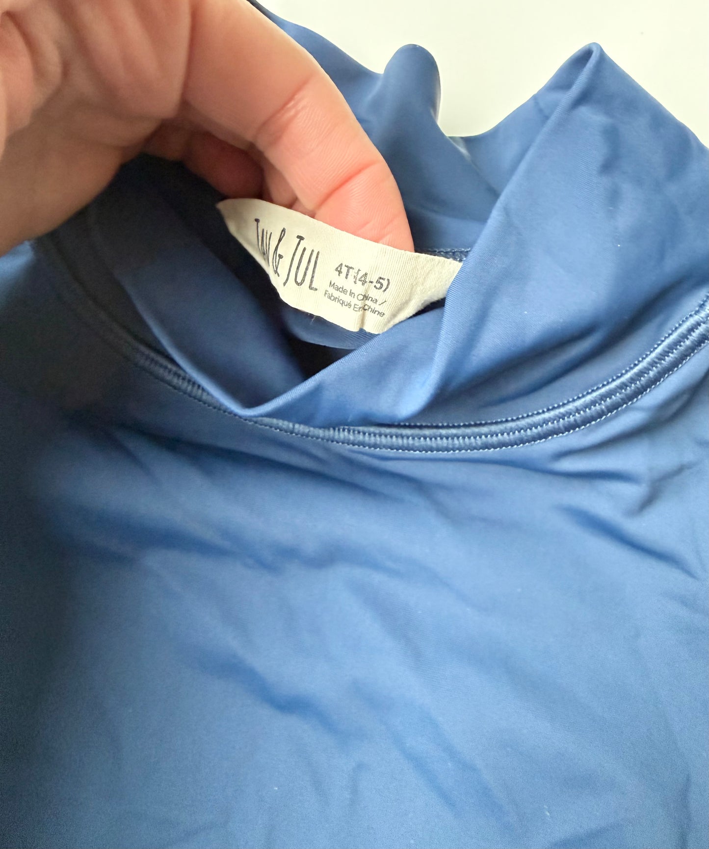 Jan & Jul Navy Long Sleeve Rashguard Swim Top (4T)