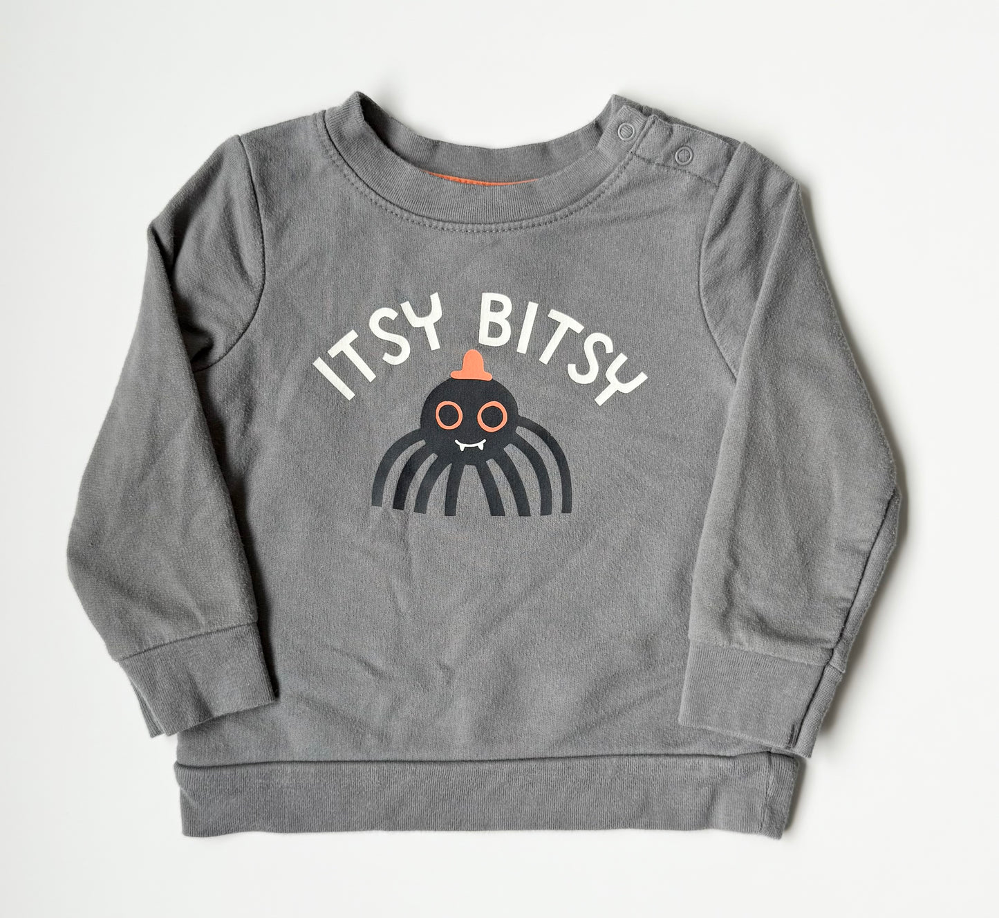 Cat & Jack Grey “Itsy Bitsy” Spider Sweater (18 Months)