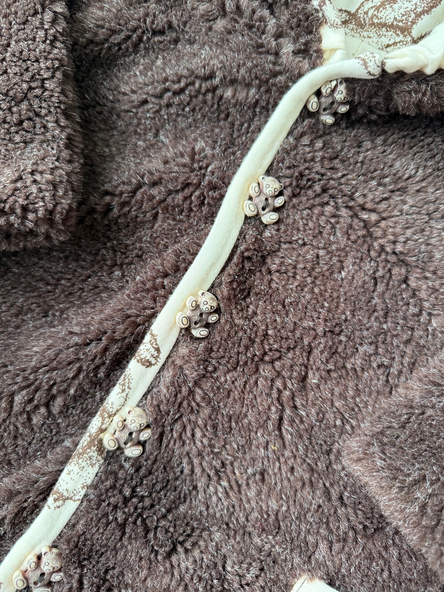 Vintage Milton Funwear Brown Sherpa Teddy Bunting Suit (12 Months)