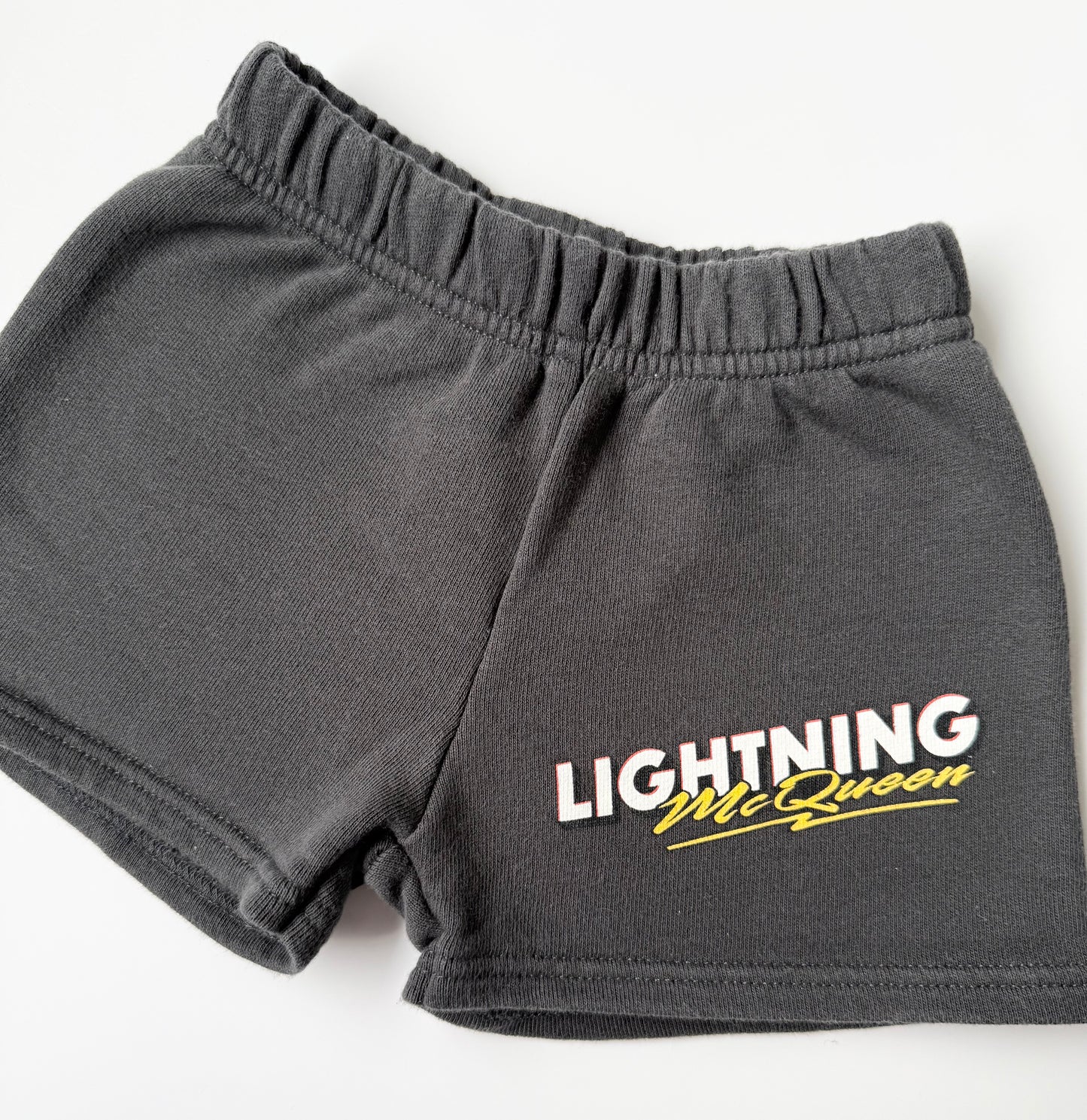 Zara x Disney Pixar Cars Dark Grey Lightening McQueen Sweat Shorts (2 Years)