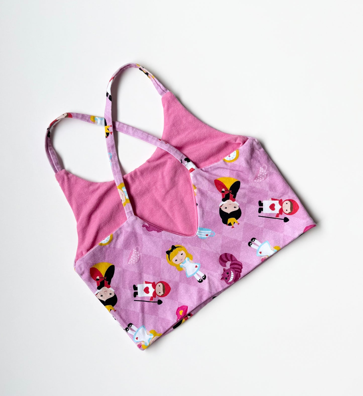 Handmade Disney Alice In Wonderland Pink Crop Top Tank (4-5 Years)