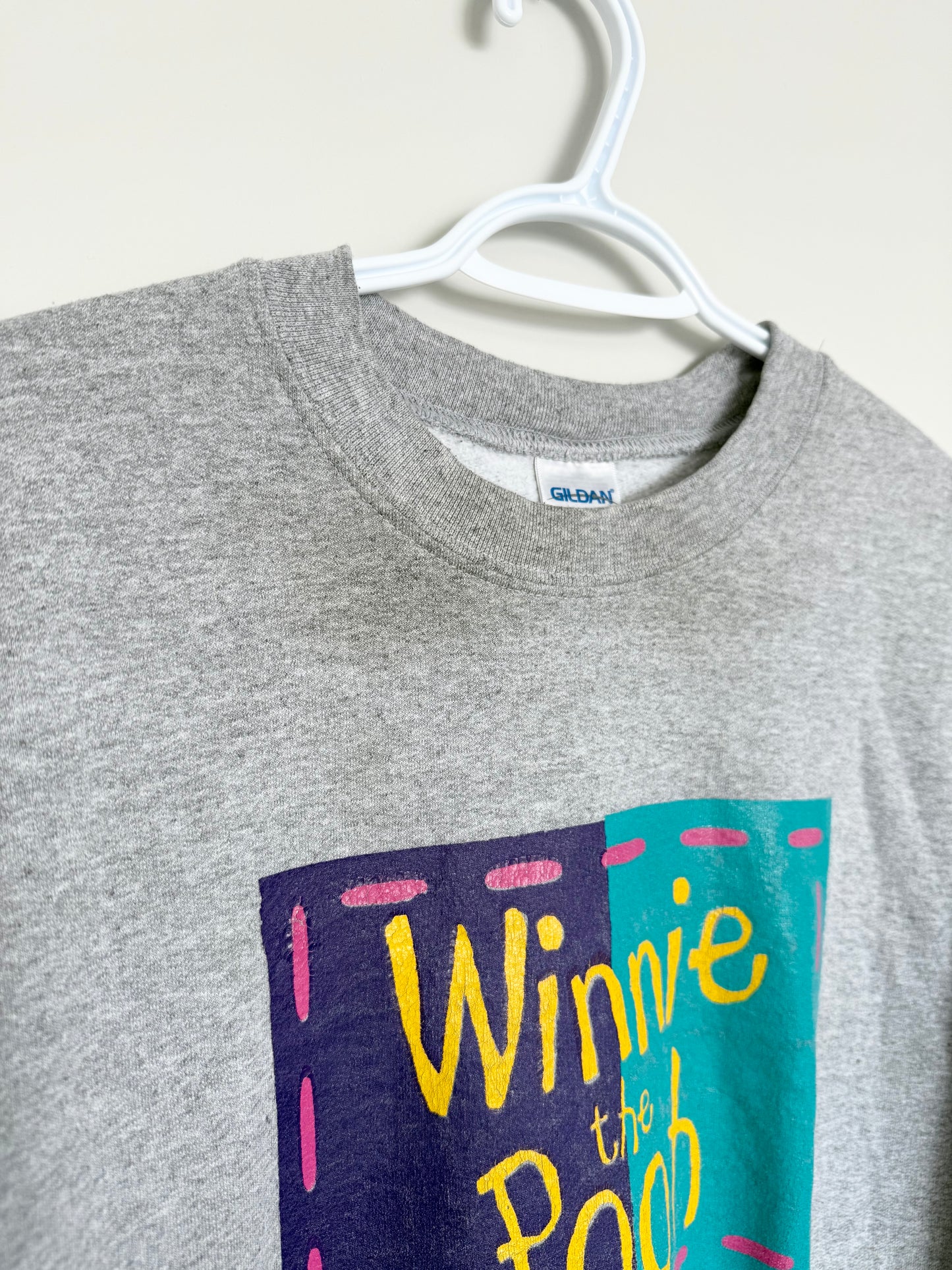 Women’s Vintage Winnie the Pooh Grey Crewneck (Medium)
