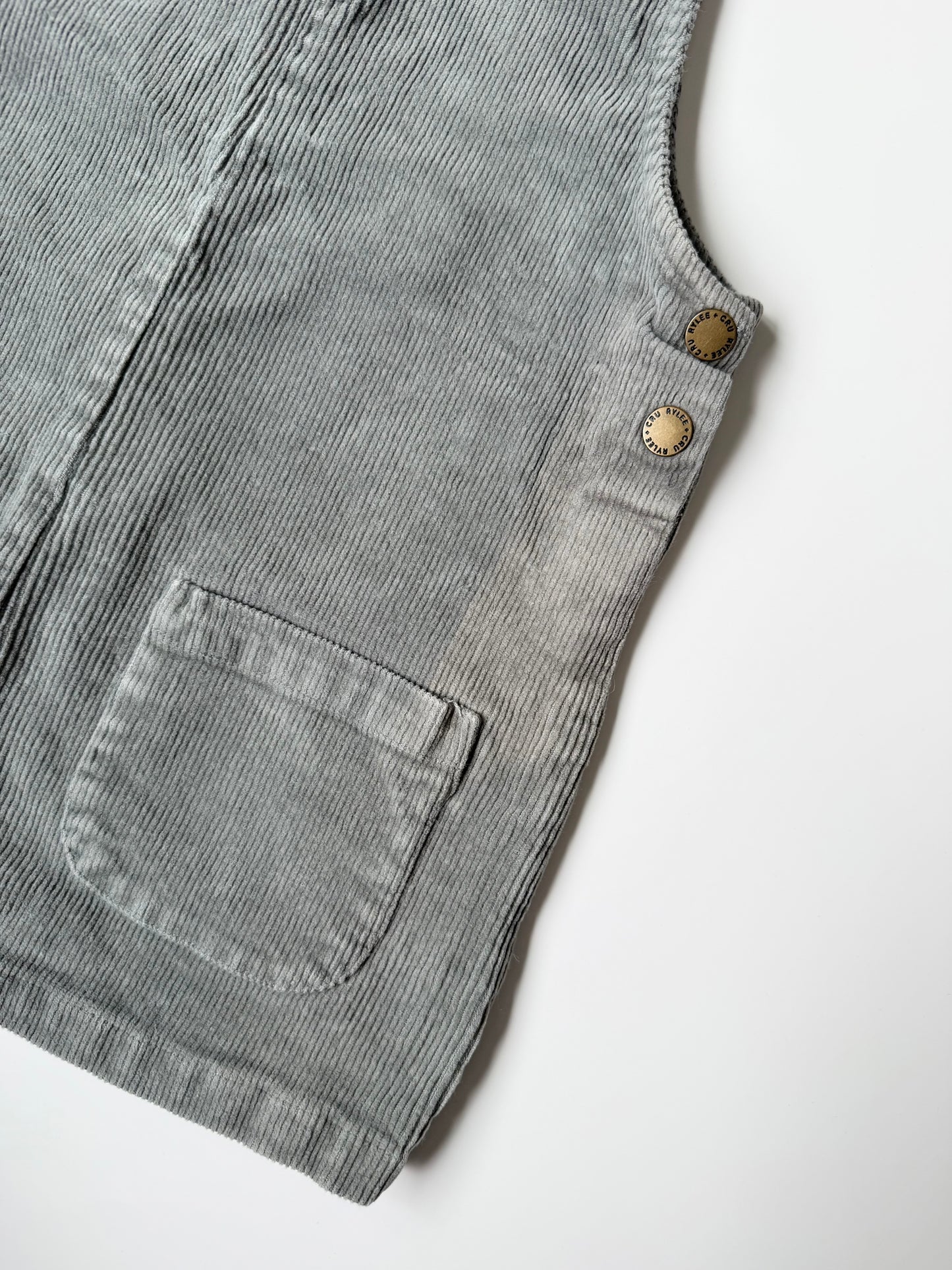Rylee & Cru Odette Grey Blue Corduroy Skirtall (4-5 Years)