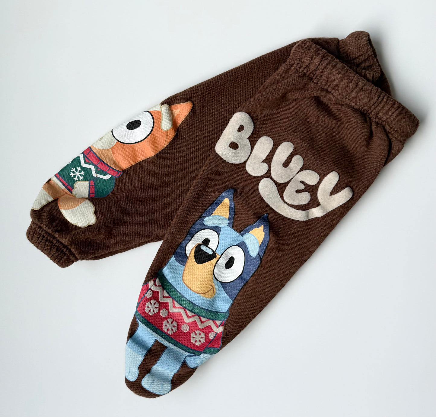 Zara x Bluey Brown Christmas Sweatpants (2-3 Years)