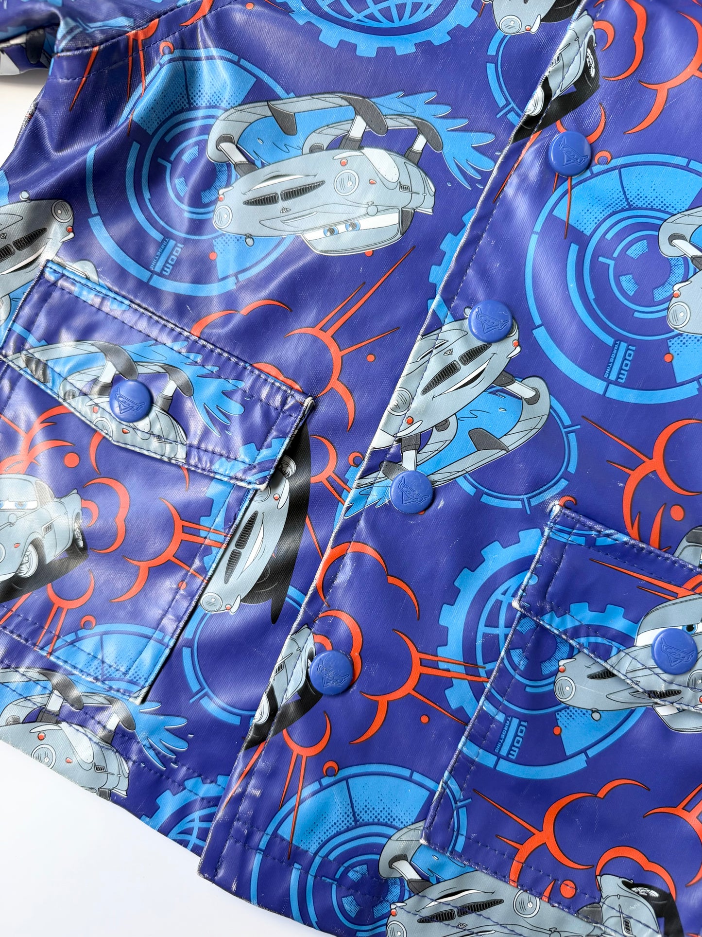 Disney x Pixar Blue Cars Rain Jacket (2T)