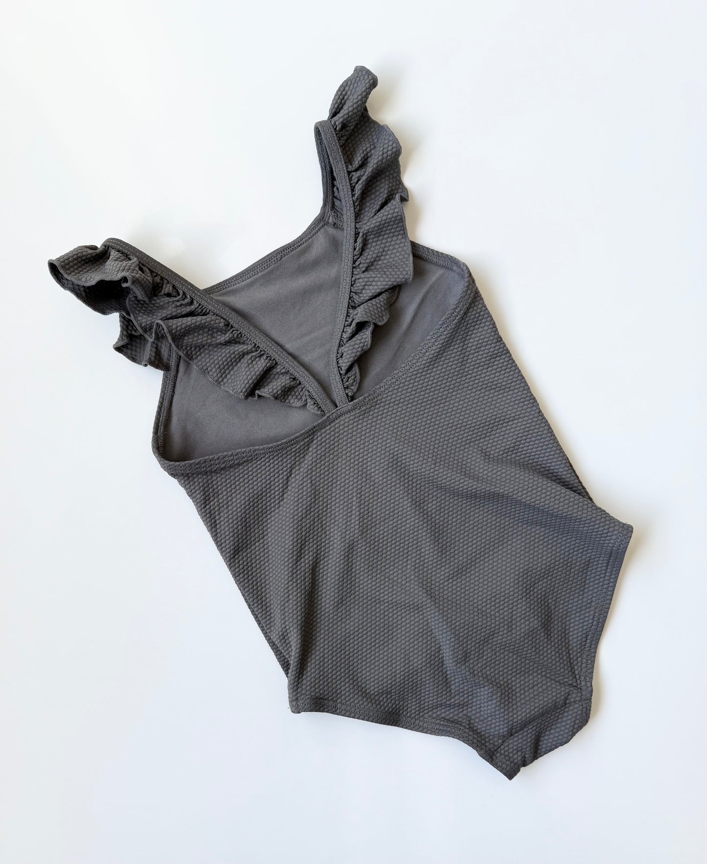 H&M Grey Pebbled One Piece Swimsuit (2-4 Years)