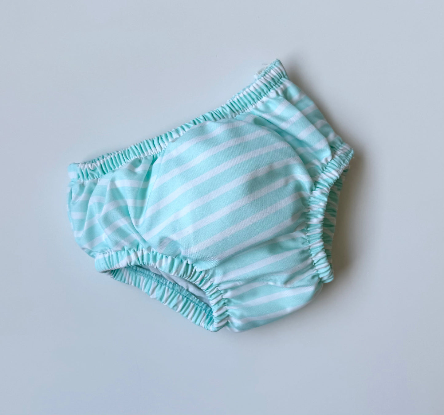 George Blue & White Stripped Reusable Swim Diaper (0-3 Months)