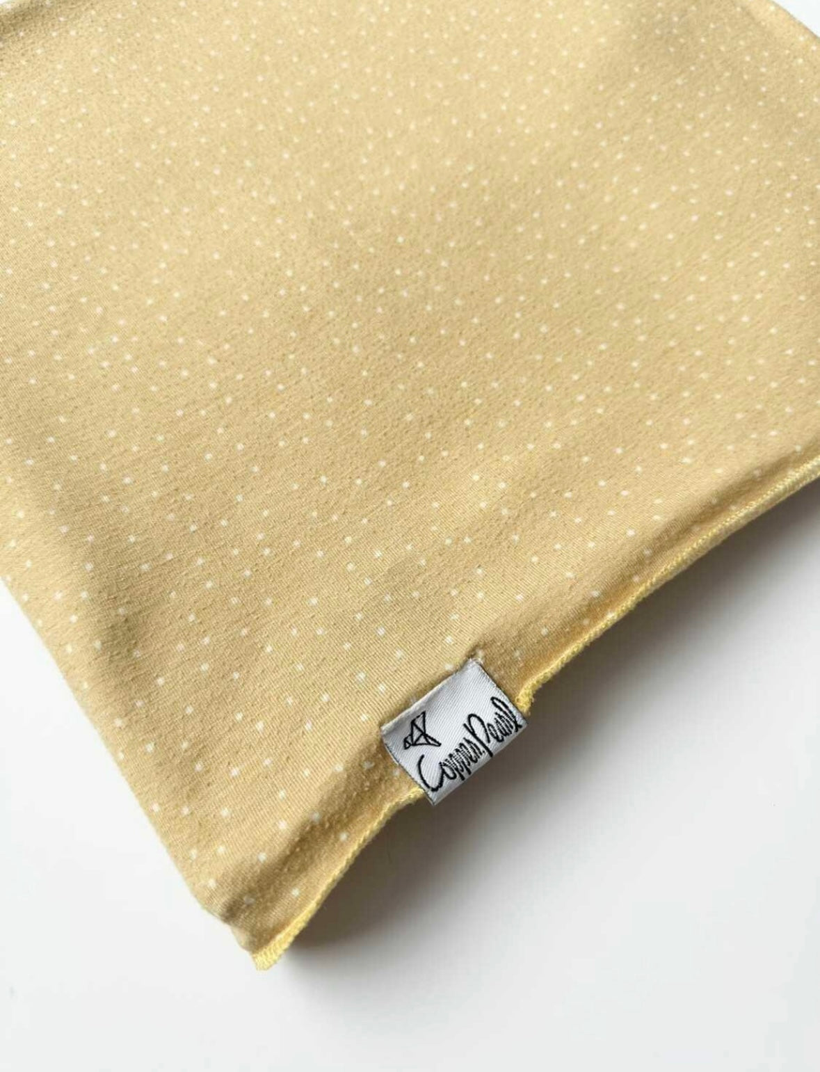 Copper Pearl Yellow Polka Dot Swaddle Blanket