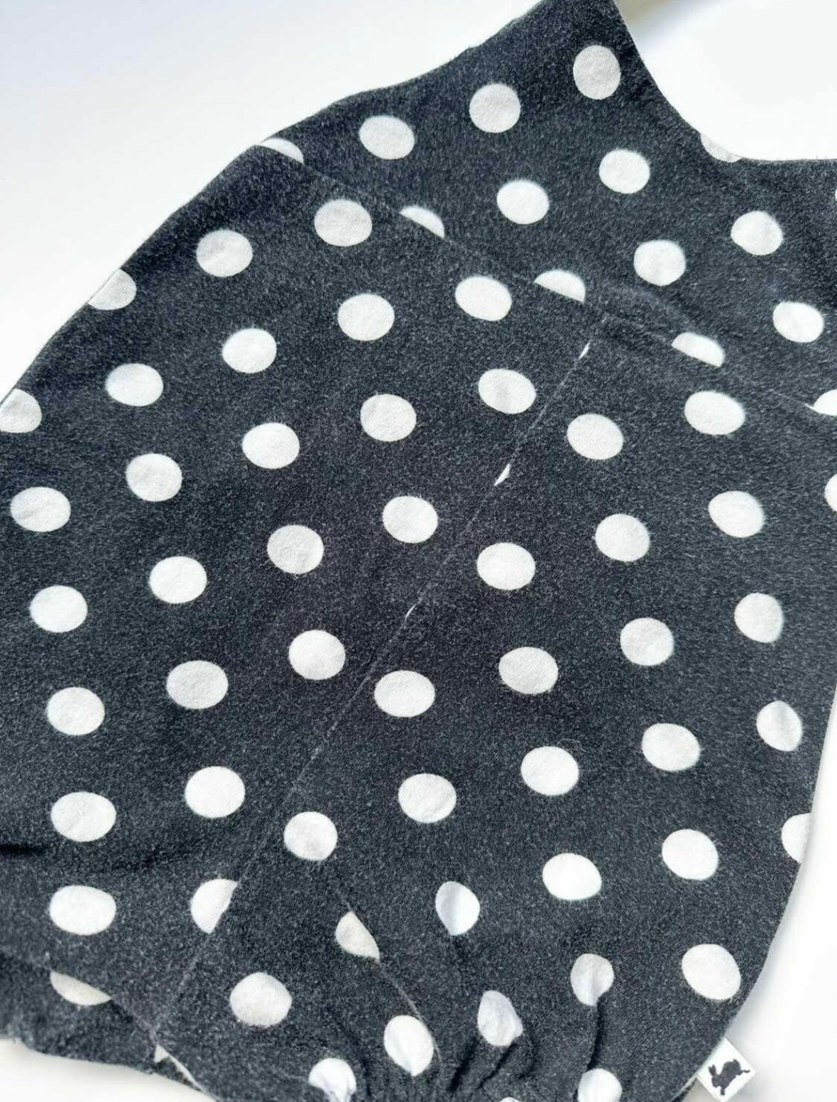 Little & Lively Black & White Polkadot Halter Romper (1T/2T)