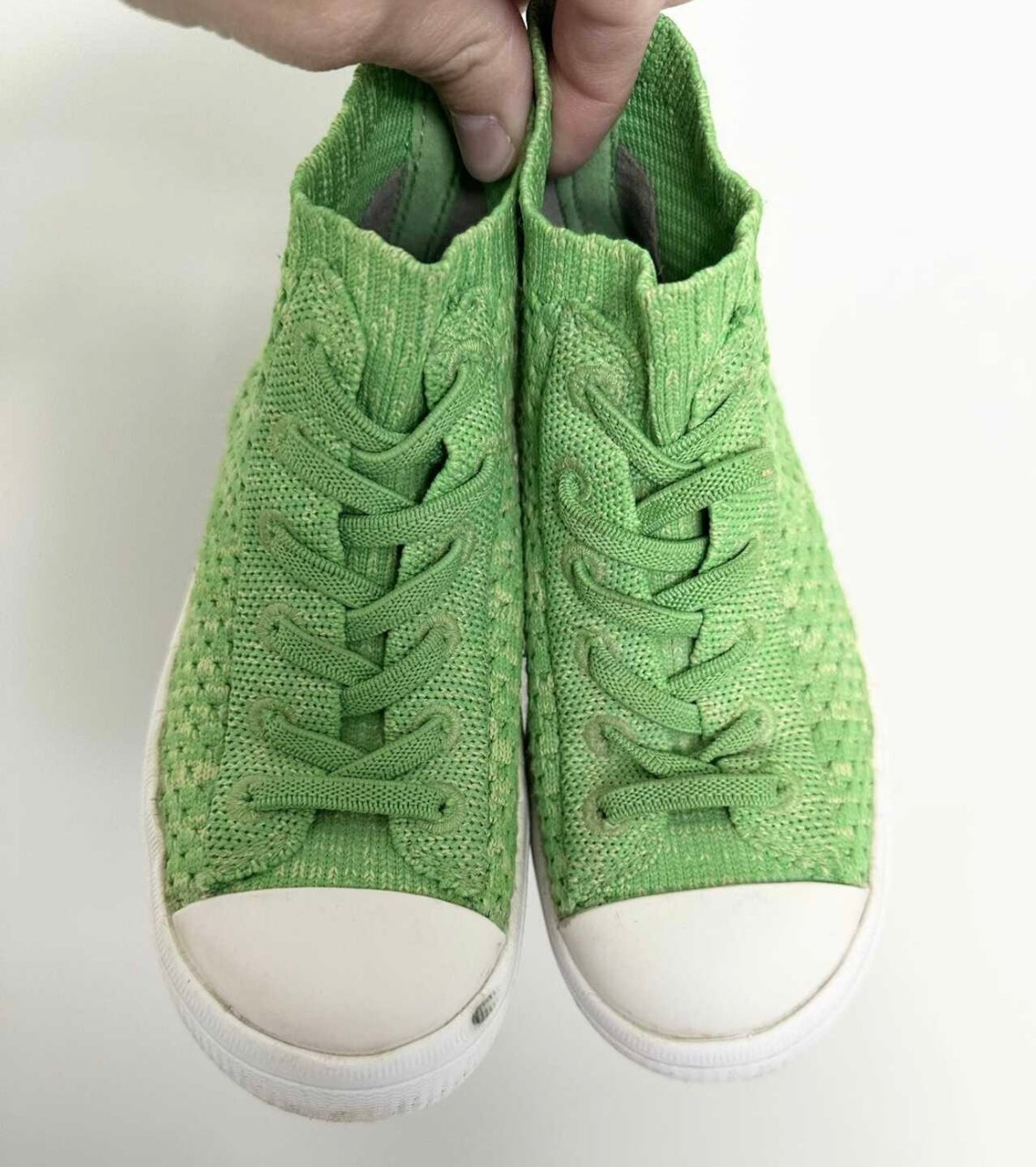 Native Green Knit Mesh Hightop Sneakers (10)